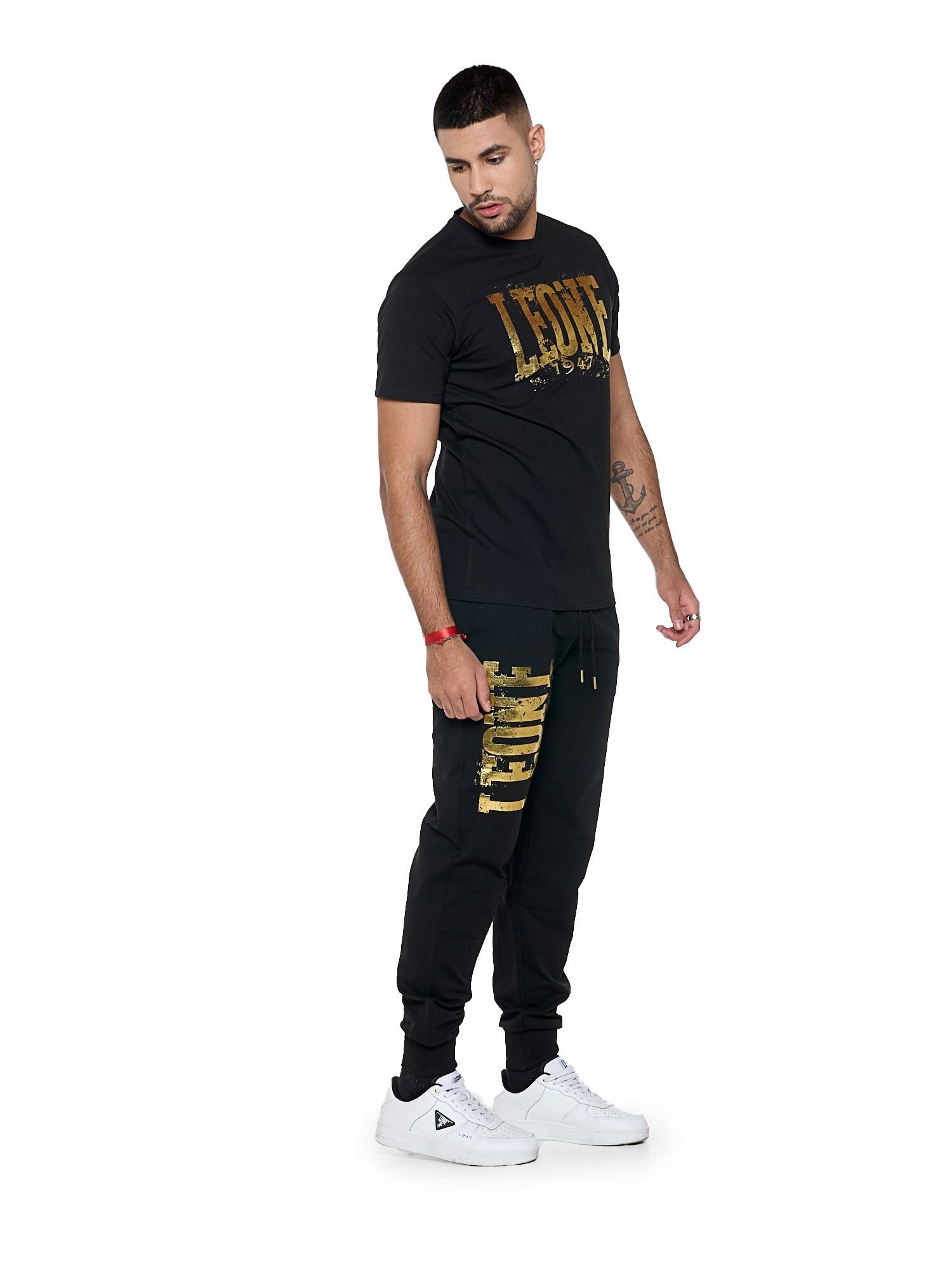 Camiseta de manga corta para hombre "Authentic Gold" con logo dorado 3/5