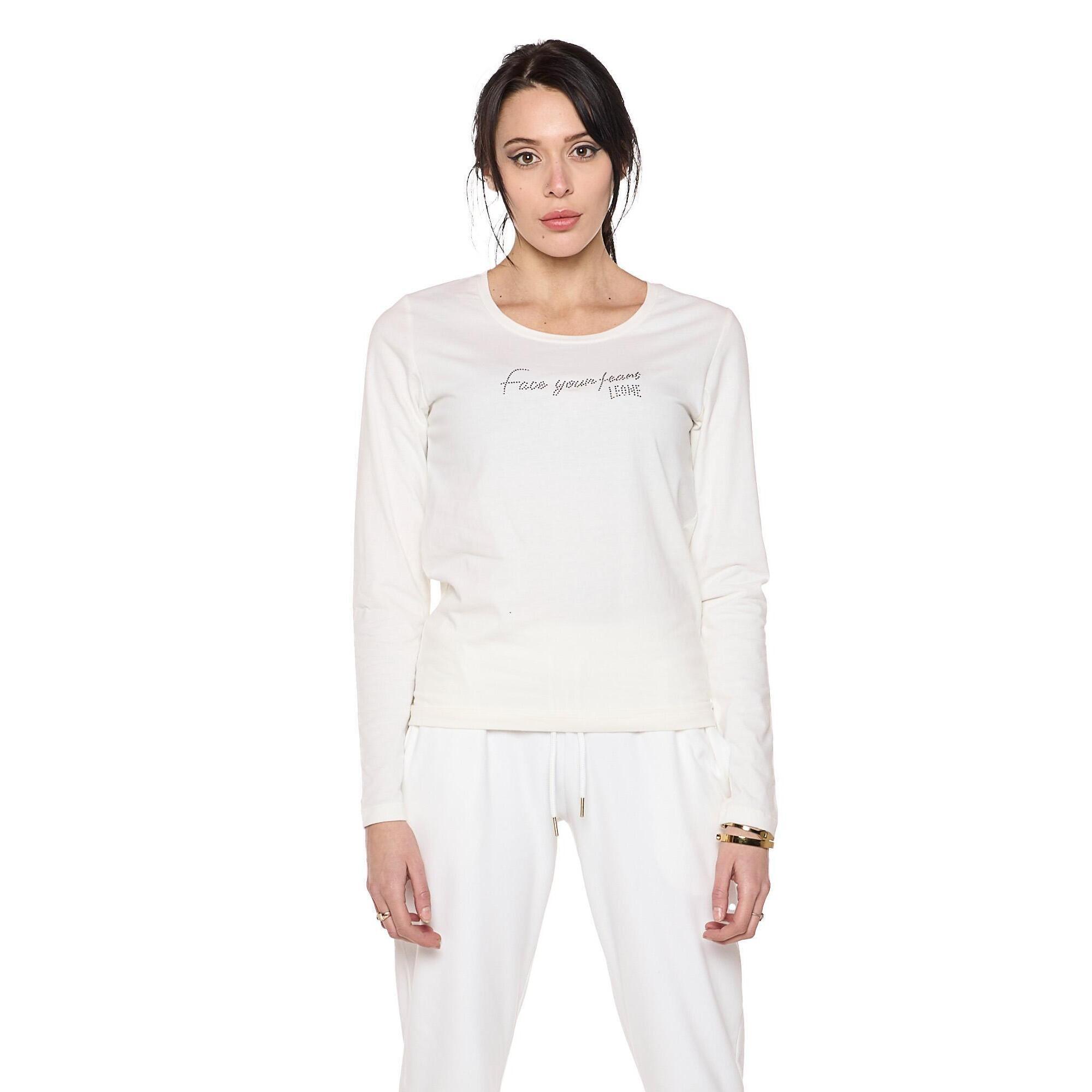 Leone 1947 Apparel - T-shirt Manches Longues Femme "relaxed" - T-shirt Manches Courtes - Blanc - S - Decathlon