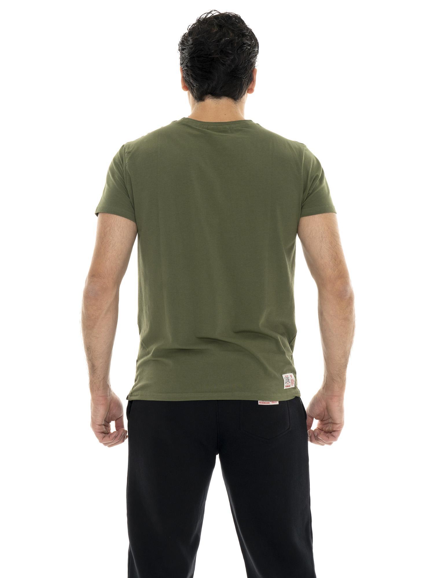 Camiseta básica de algodón elástico de manga corta con logo Leone 1947 4/5
