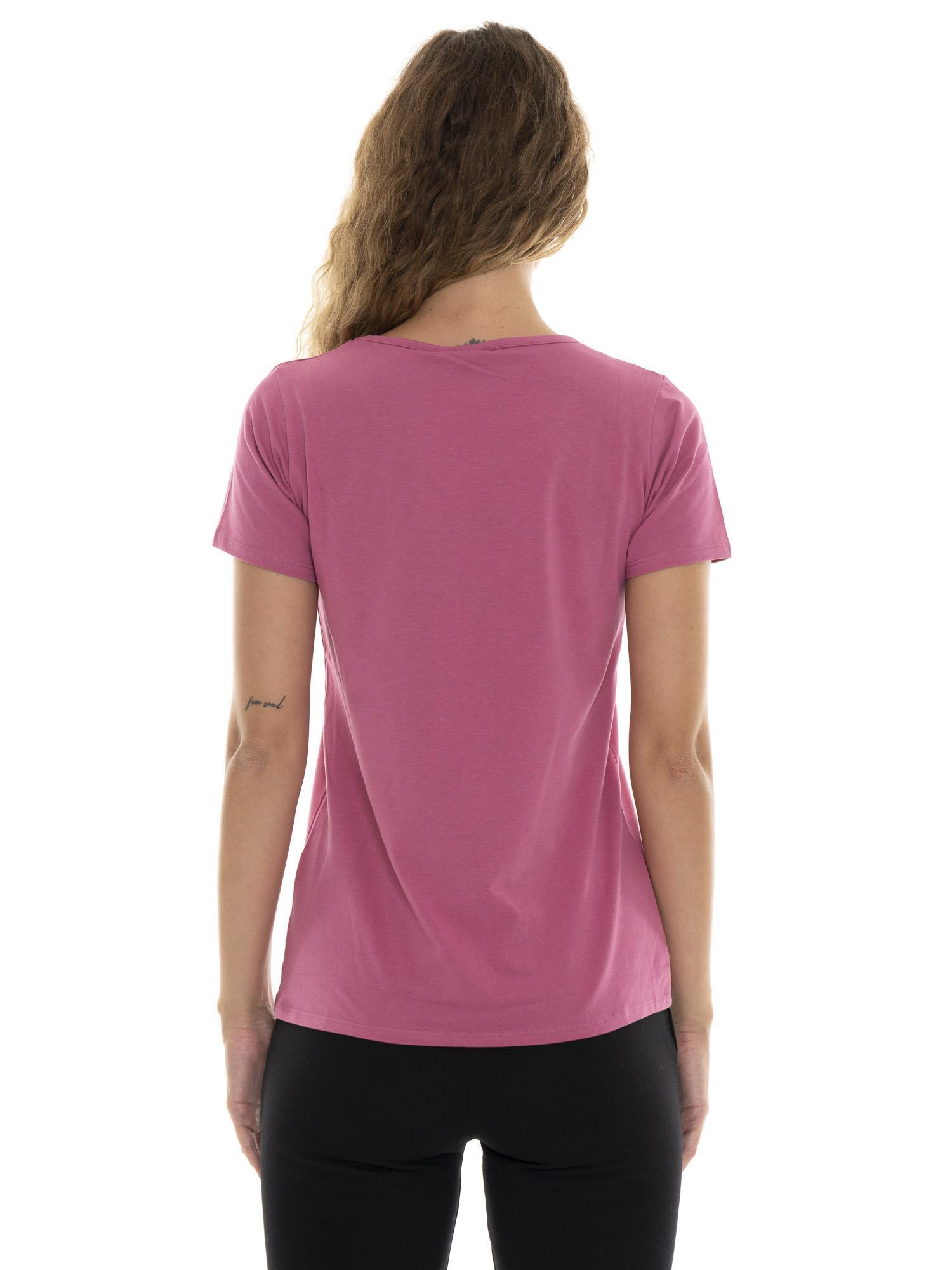 Dames T-shirt met korte mouwen en groot logo "Zilver" 4/7