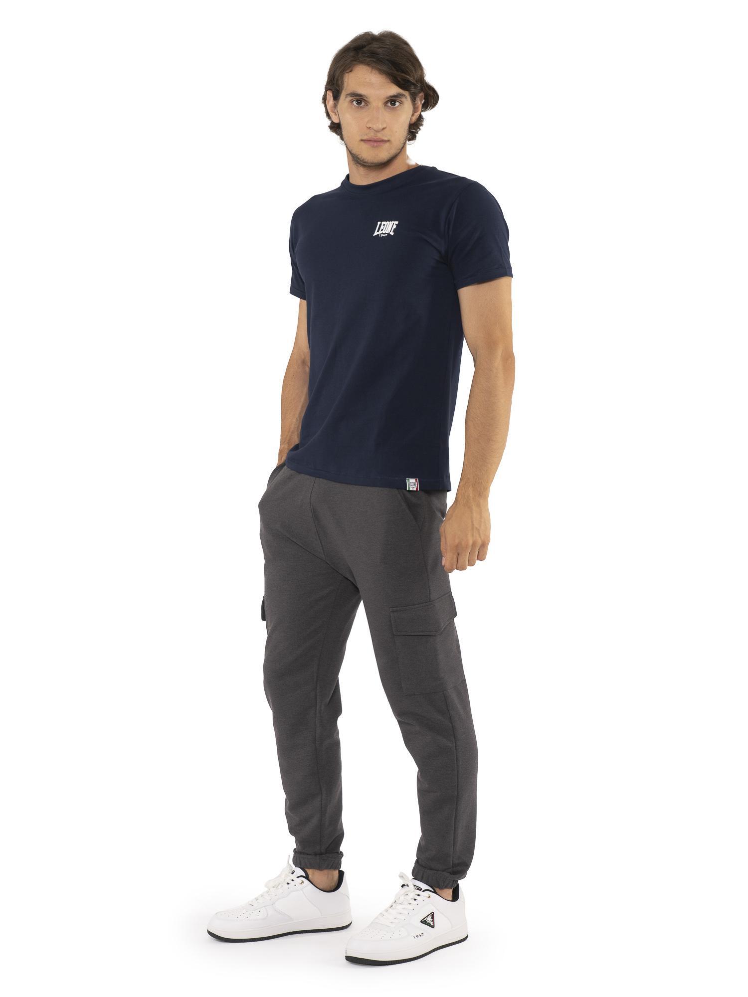 T-shirt à manches courtes pour homme en coton stretch avec petit logo « Basic » 2/7