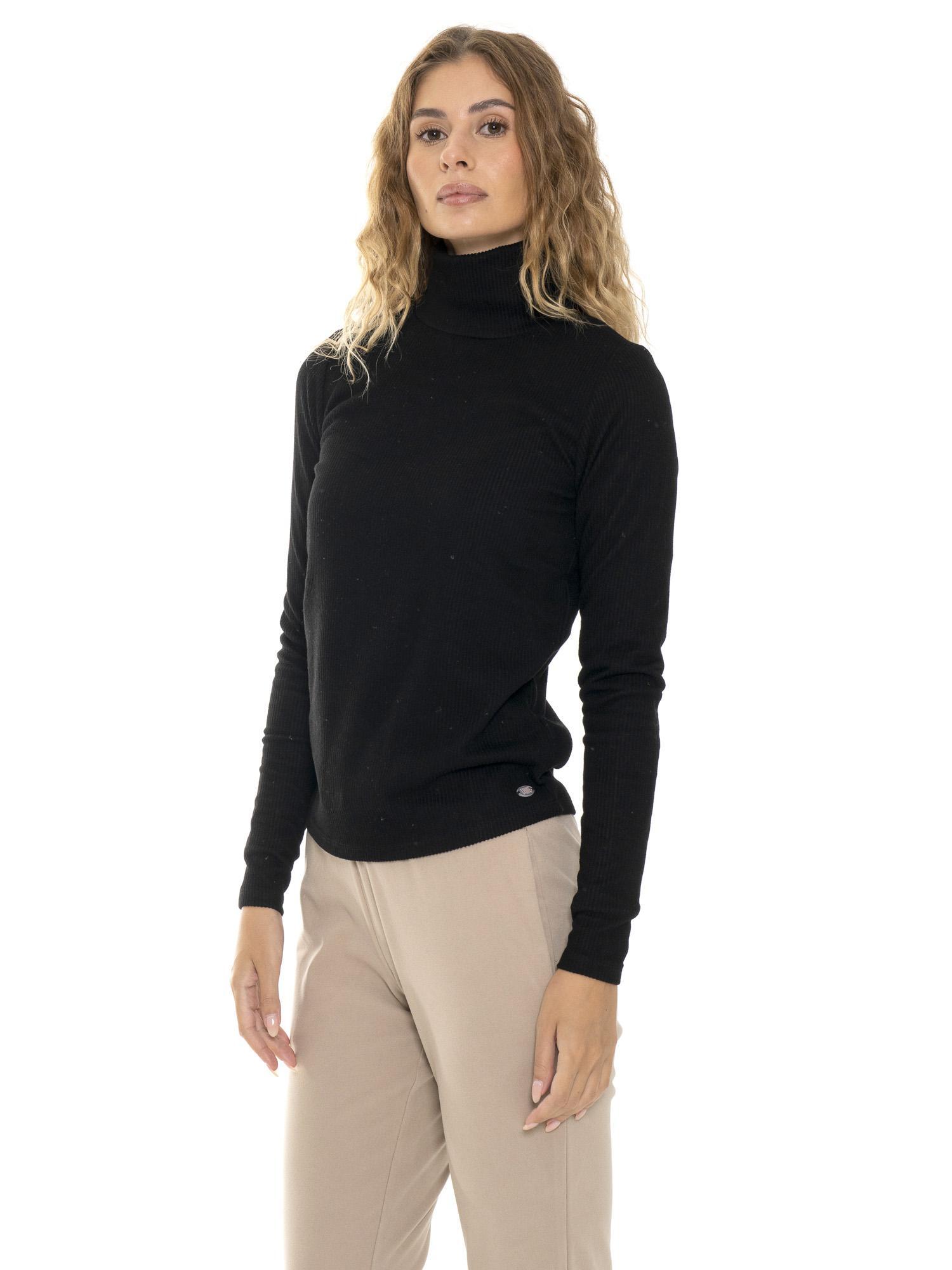 T-shirt à col roulé côtelé à manches longues « Pearl » pour femme 2/5