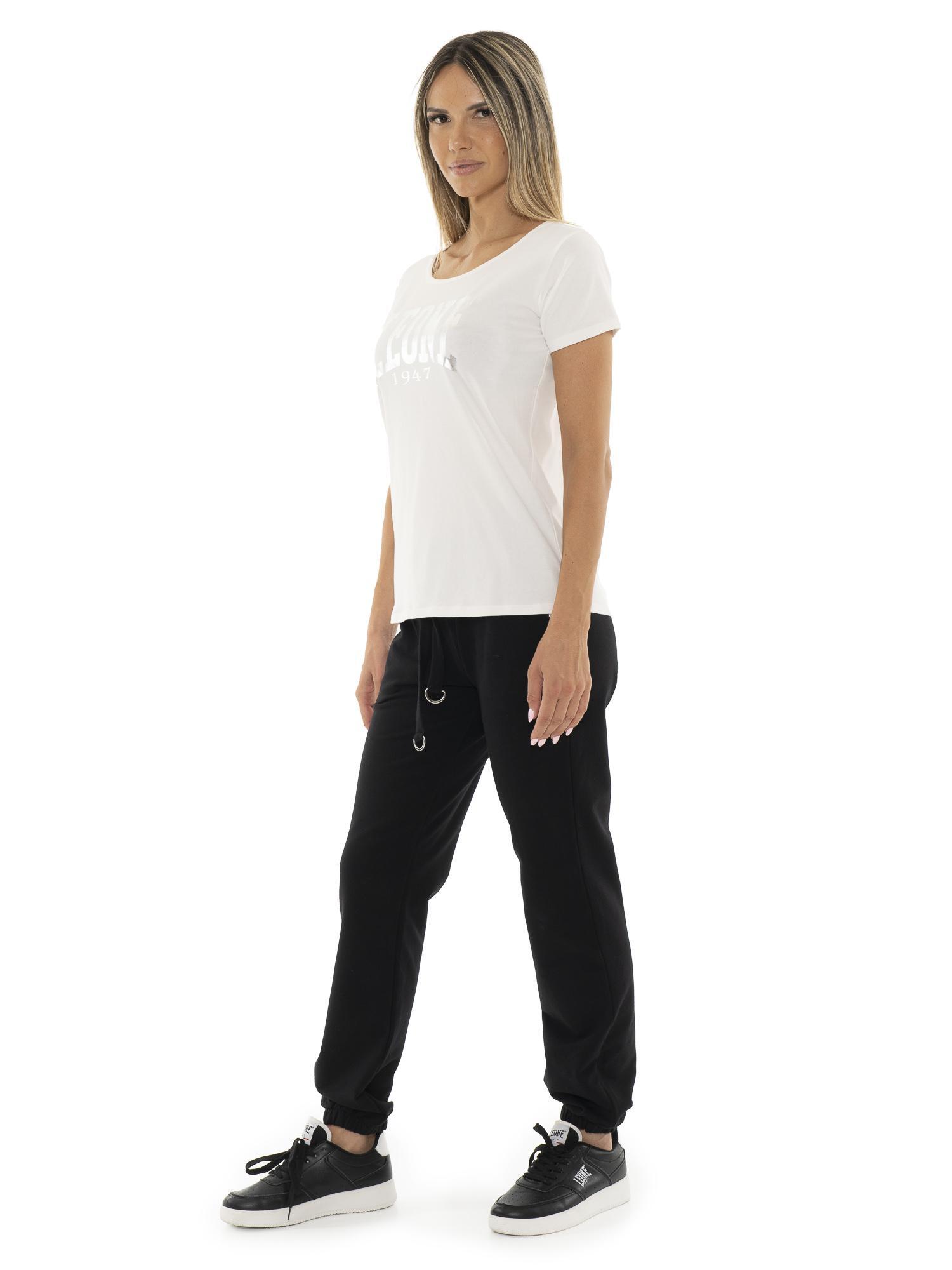Camiseta de manga corta para mujer con logo grande "Plata" 2/7