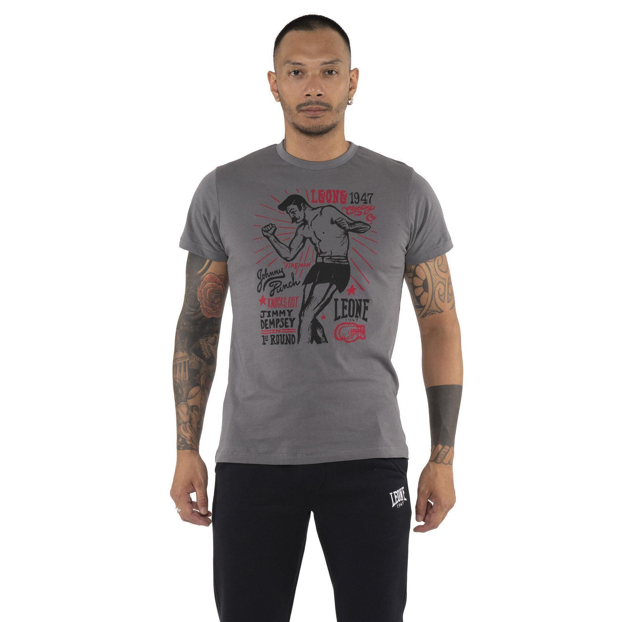 Leone 1947 Apparel - T-shirt Homme "metropolitan" Vintage Boxer Manches Courtes - T-shirt Manches Courtes - Gris - 40 M - Decathlon