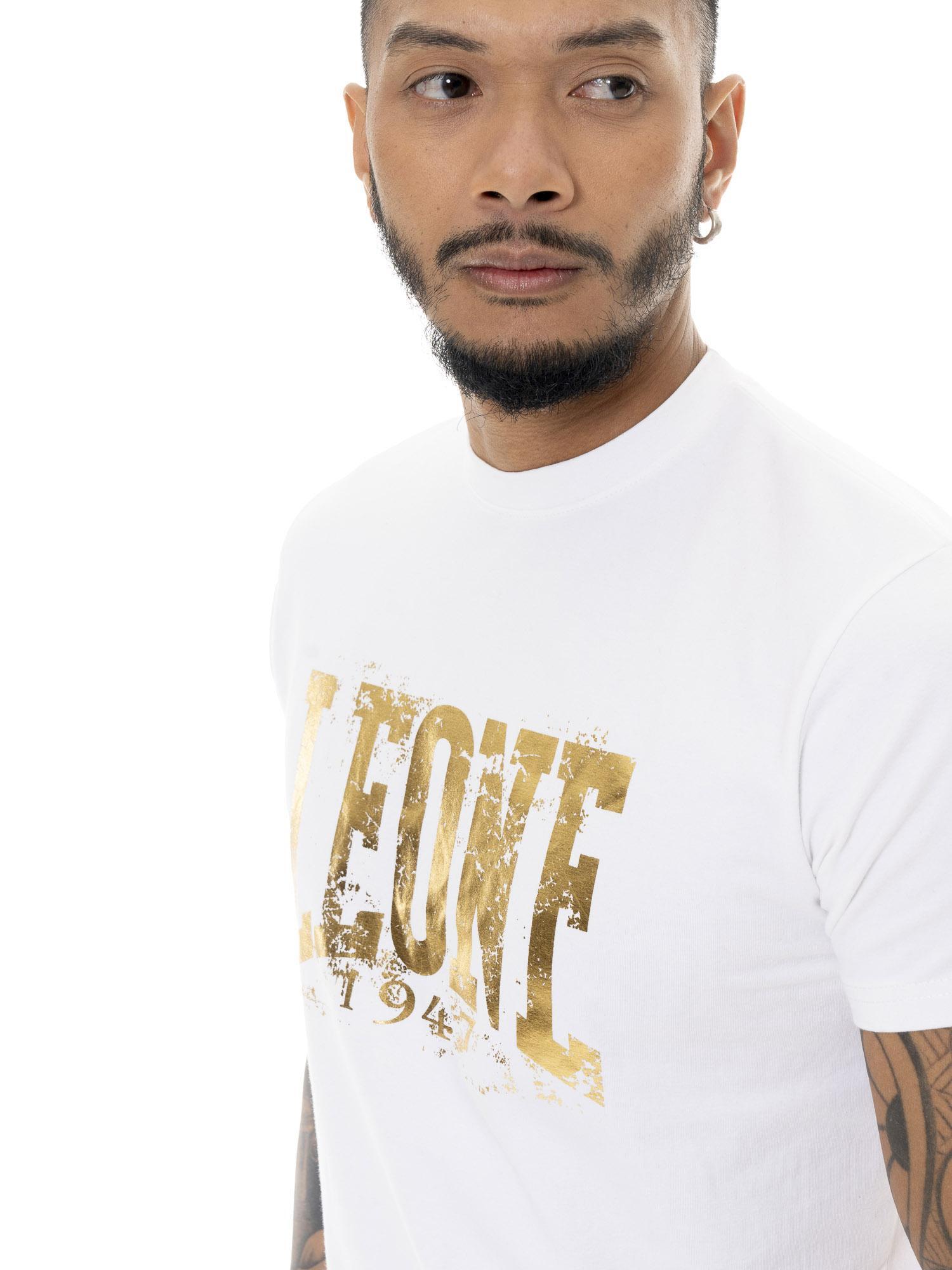Camiseta de manga corta para hombre "Authentic Gold" con logo dorado 3/6