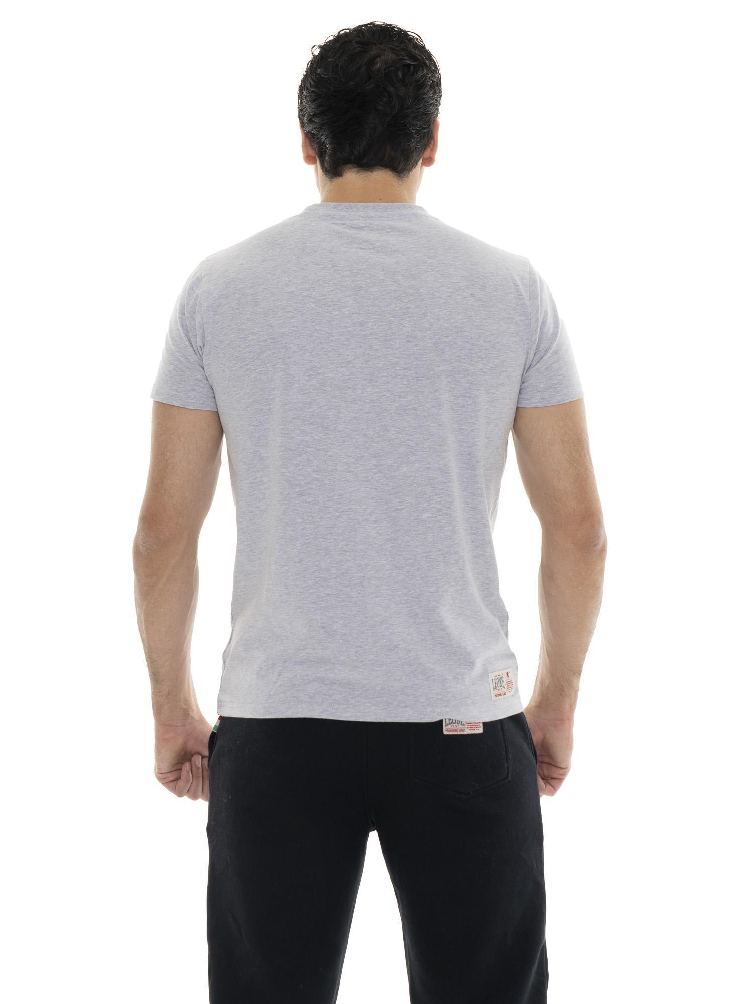 T-shirt manches courtes en coton stretch avec grand logo "Basic" 4/5