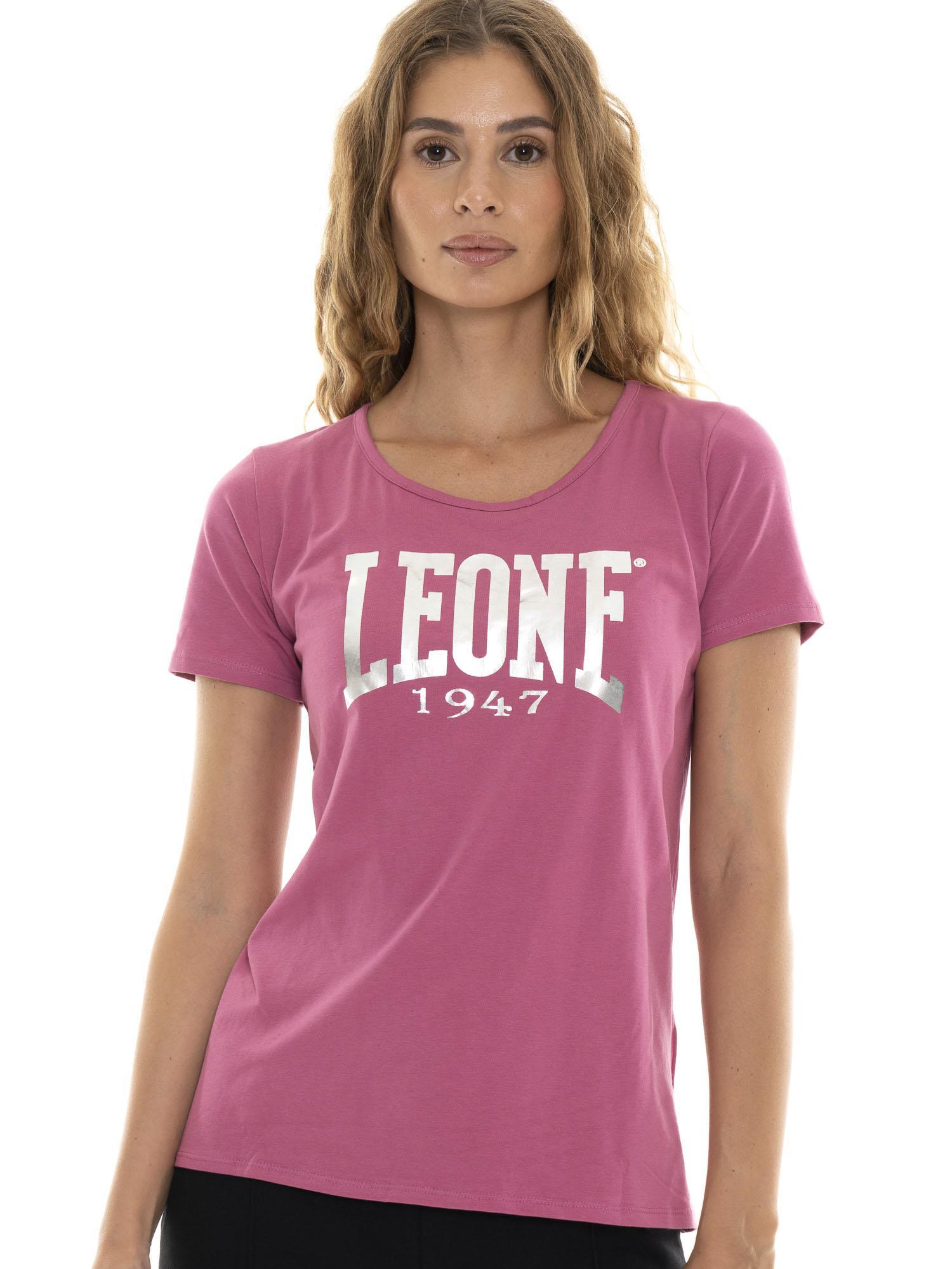 Dames T-shirt met korte mouwen en groot logo "Zilver" 5/7