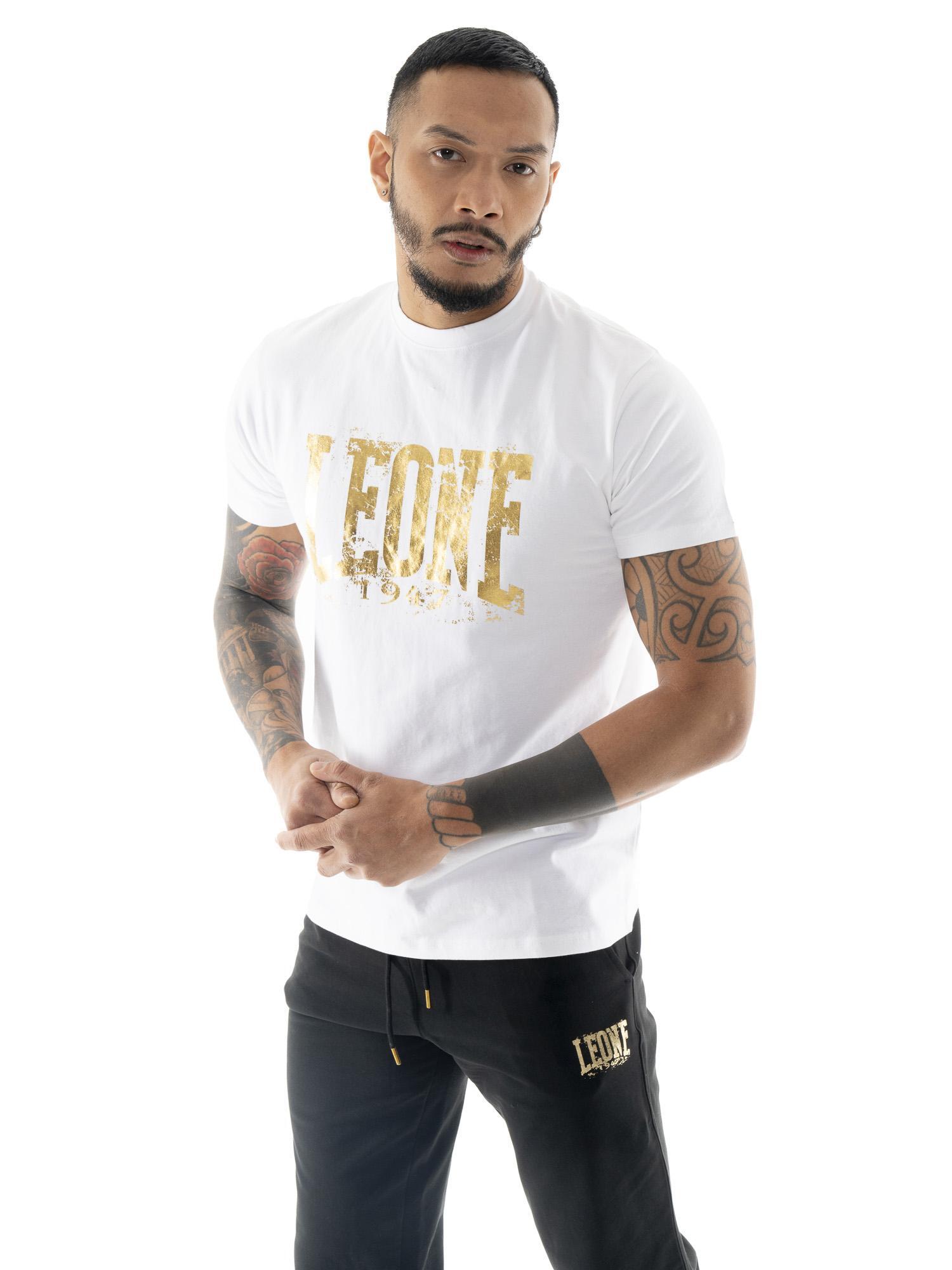 Camiseta de manga corta para hombre "Authentic Gold" con logo dorado 5/6