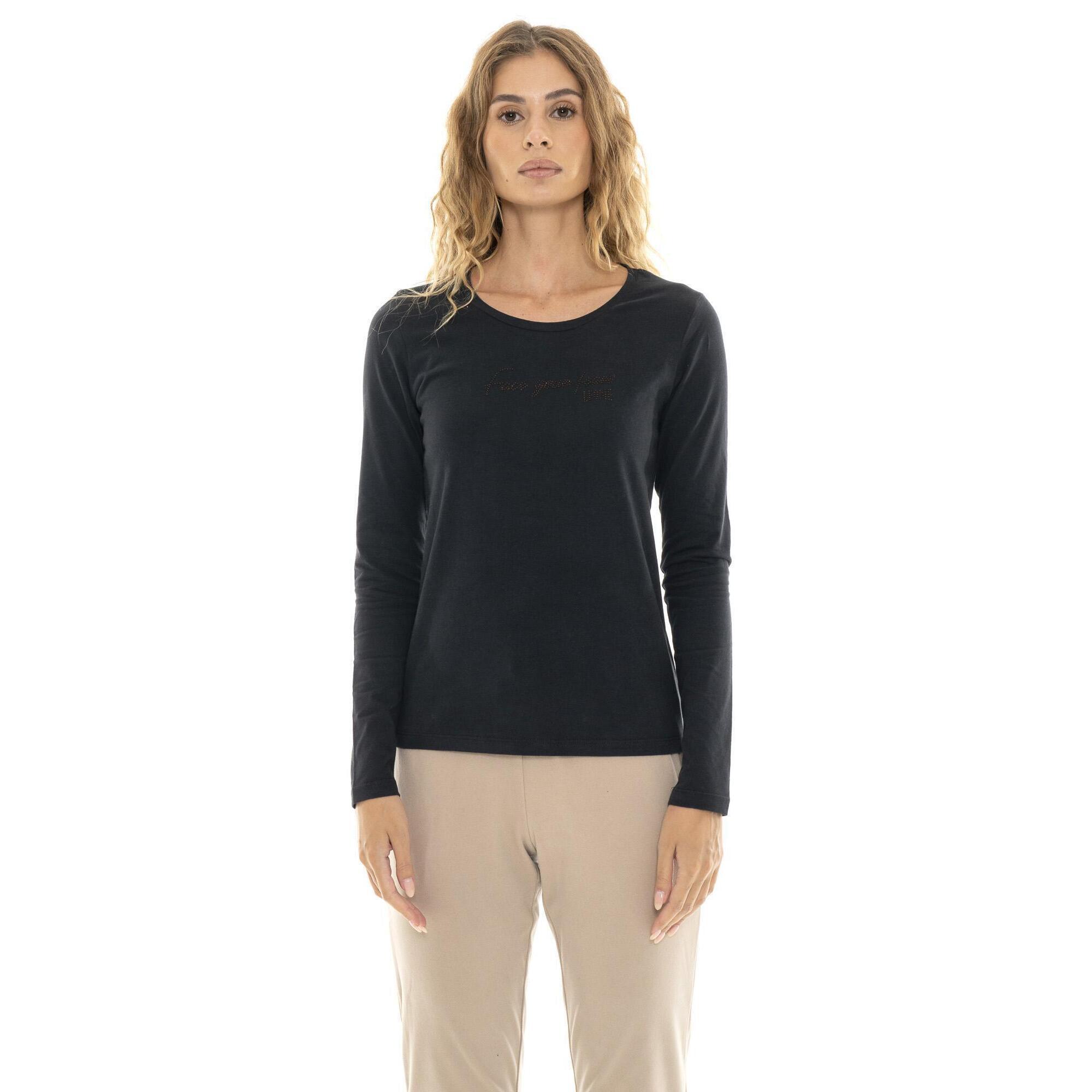 Leone 1947 Apparel - T-shirt Manches Longues Femme "relaxed" - T-shirt Manches Courtes - Noir - 40 M - Decathlon