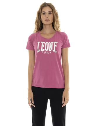 T-shirt femme à manches courtes avec grand logo "Argent
