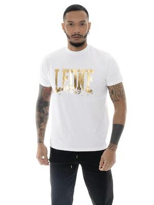 authentiek goud" heren-t-shirt met korte mouwen en gouden logo
