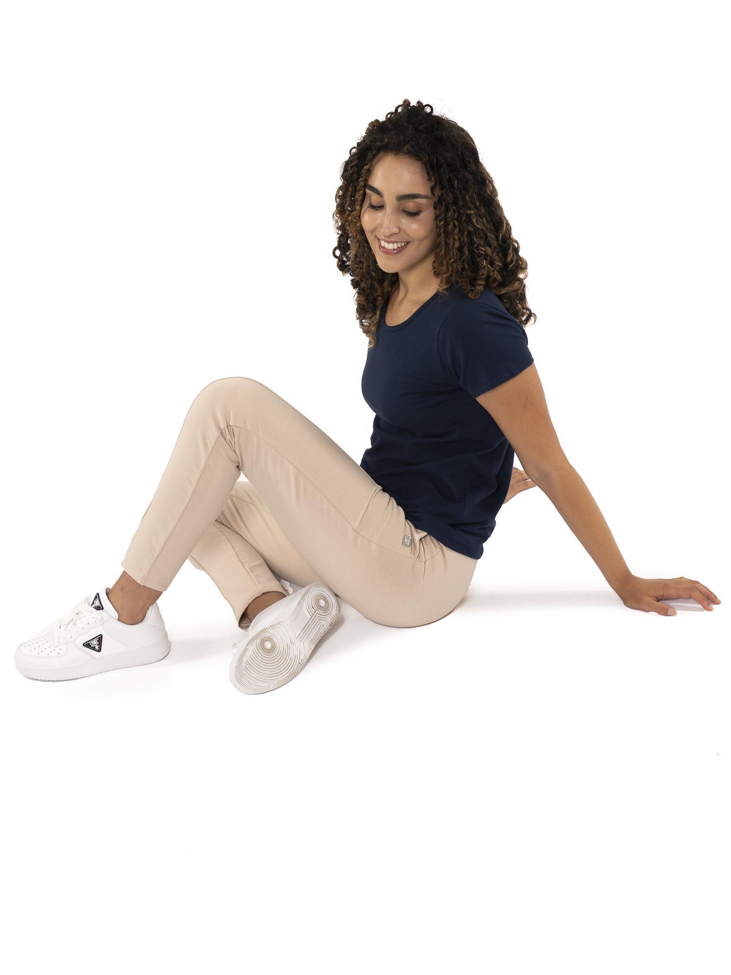 Never Without dames joggingbroek met strepen aan de voorkant voor de winter 5/7