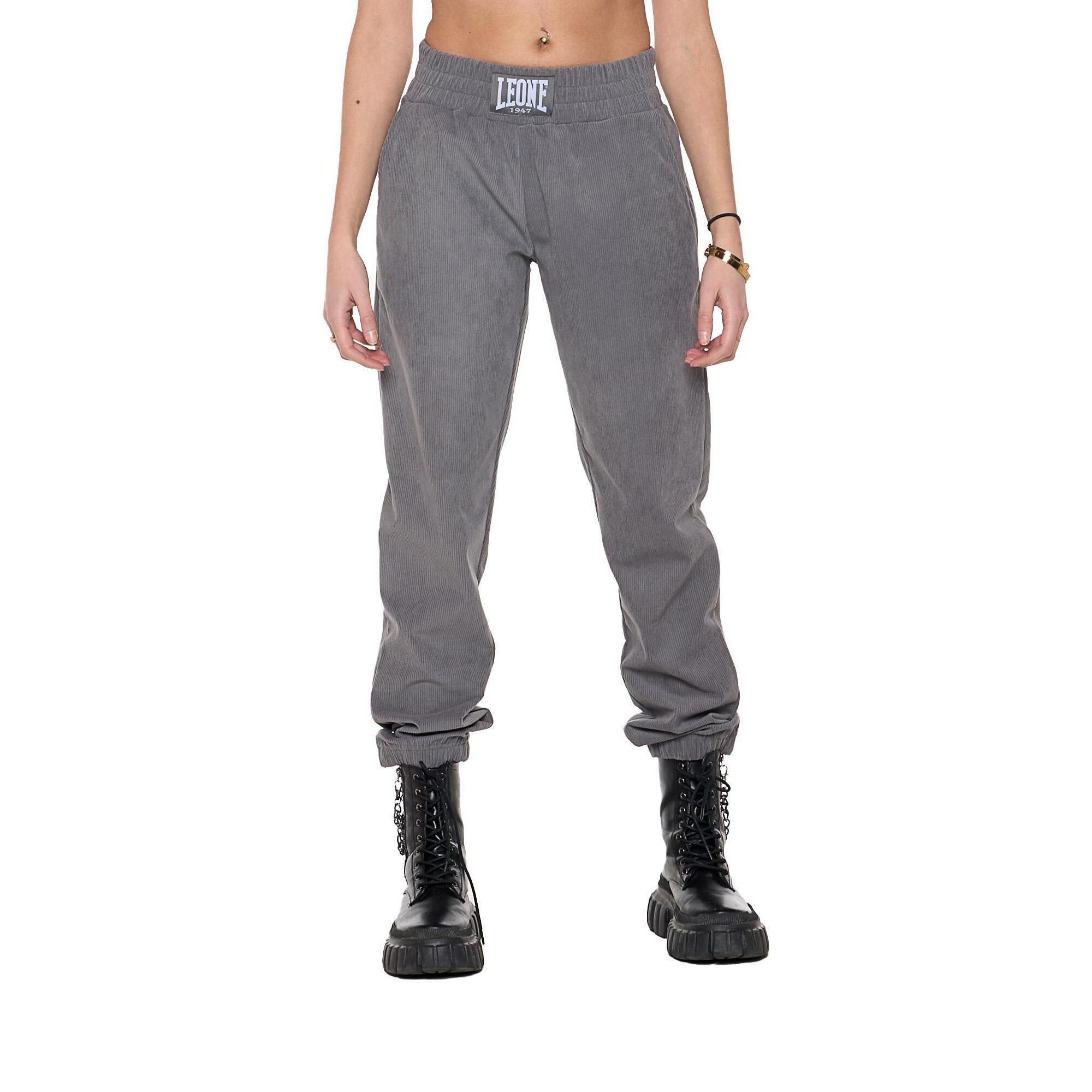 Leone 1947 Apparel - Pantalon Femme Hiver Rayé Velours "pearl" - Pantalons - Gris - Decathlon