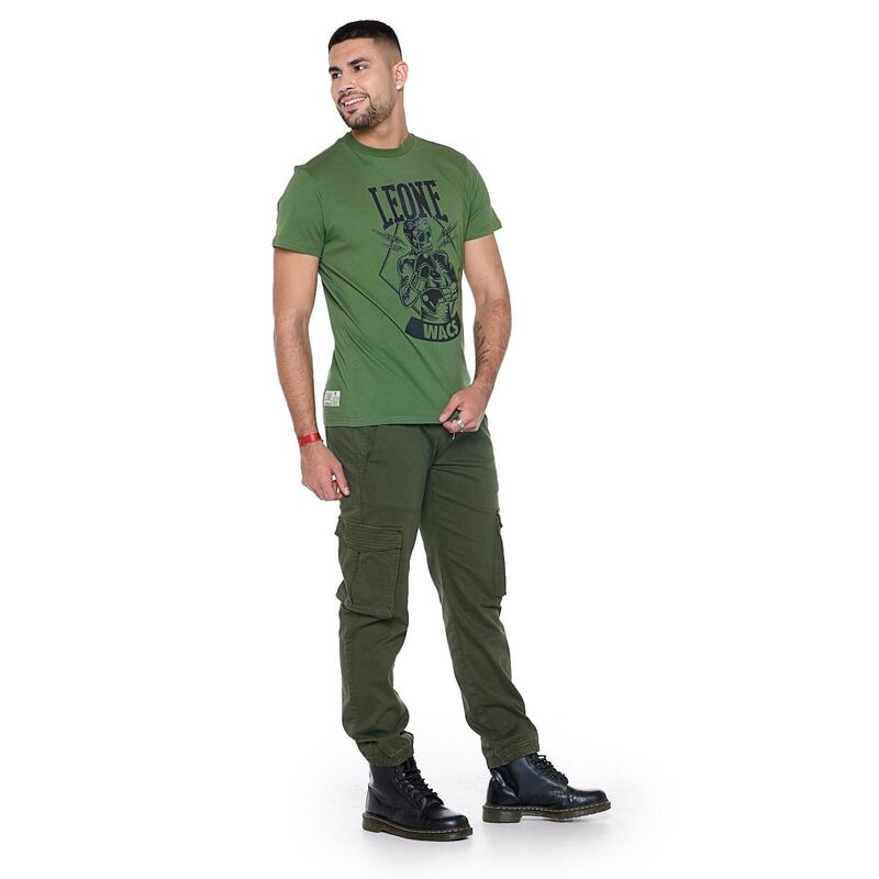 Camiseta de hombre de manga corta con calavera y guantes "Metropolitan"