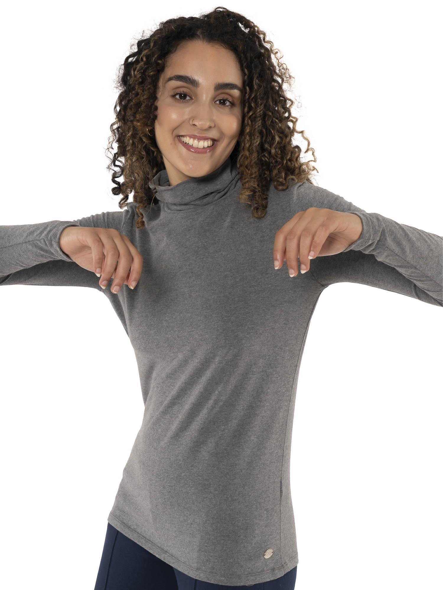 Camiseta feminina de manga comprida com gola alta "Never Without" 5/7