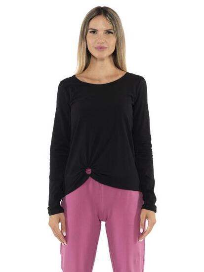 Damen-Langarm-T-Shirt Black Ring