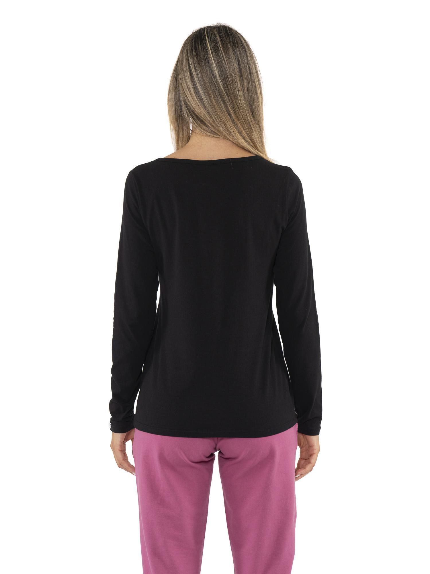 Camiseta de manga larga para mujer "Anillo Negro" 4/7