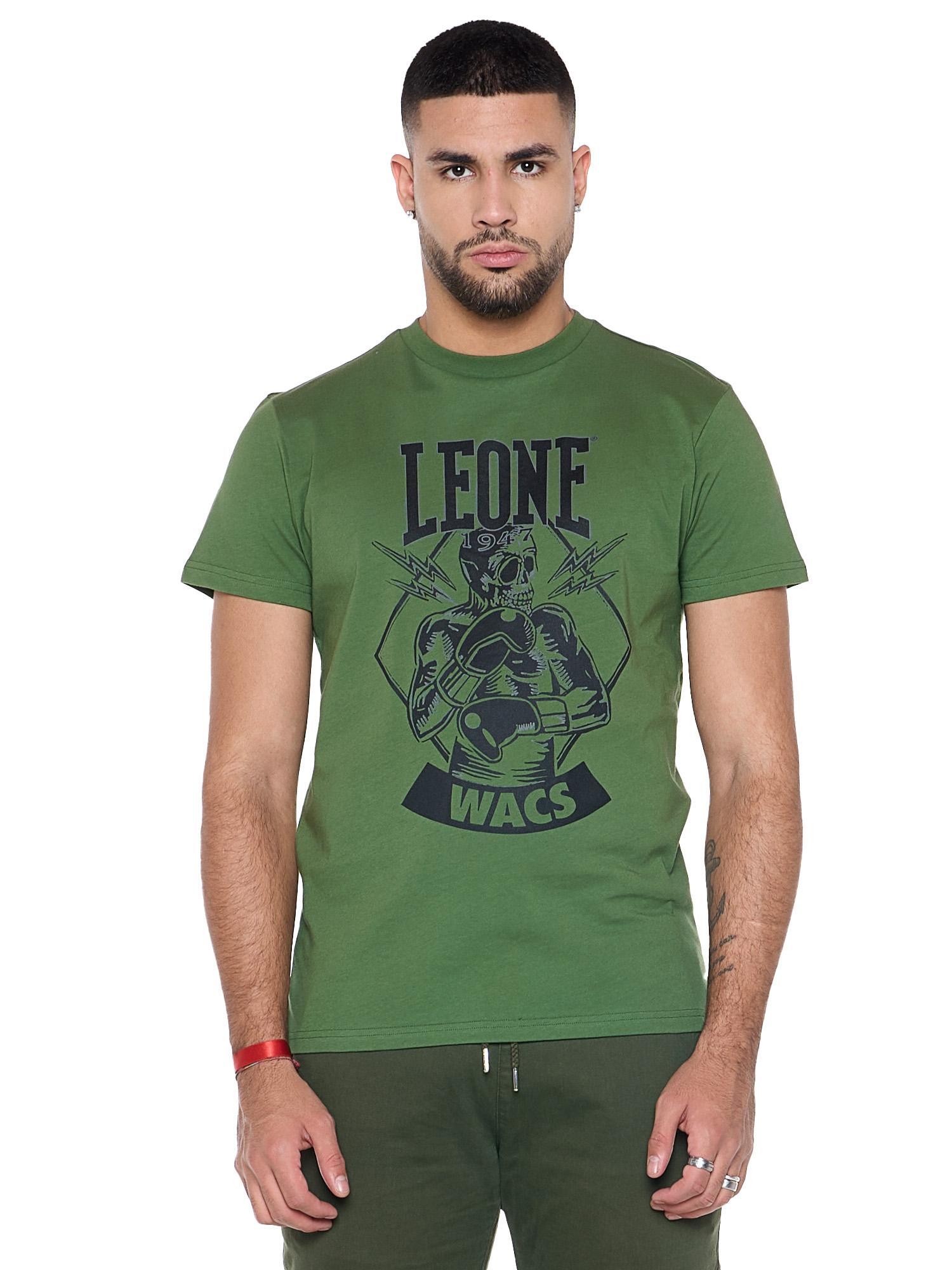 LEONE 1947 APPAREL Camiseta de hombre de manga corta con calavera y guantes "Metropolitan"