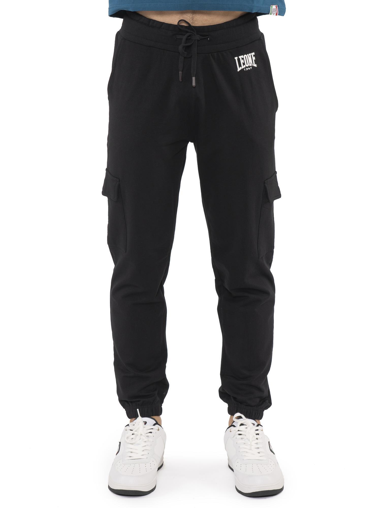 LEONE 1947 APPAREL Heren cargobroek met klein "Basic" logo