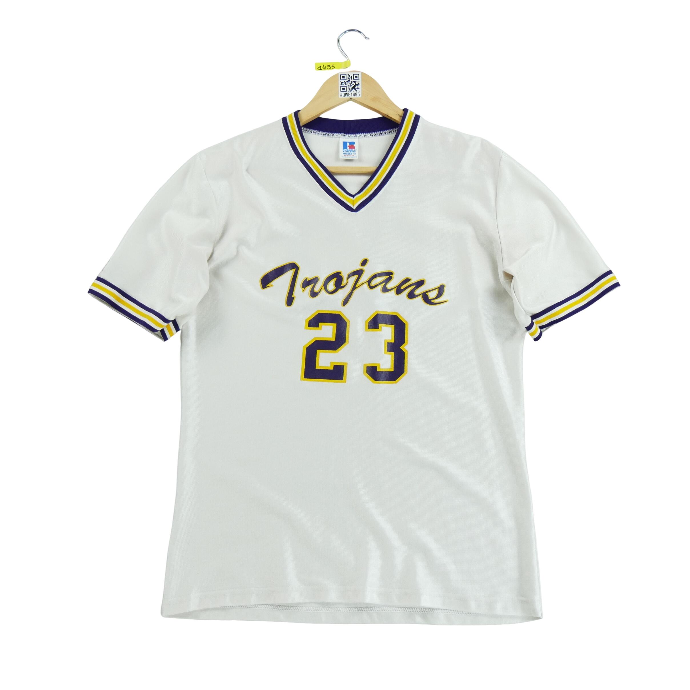 RUSSEL ATHLETIC Reconditionné - Maillot Homme Made in USA Trojans Y2K - Bon État