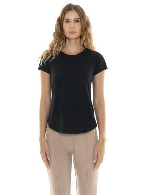 Relaxed dames-t-shirt met korte mouwen