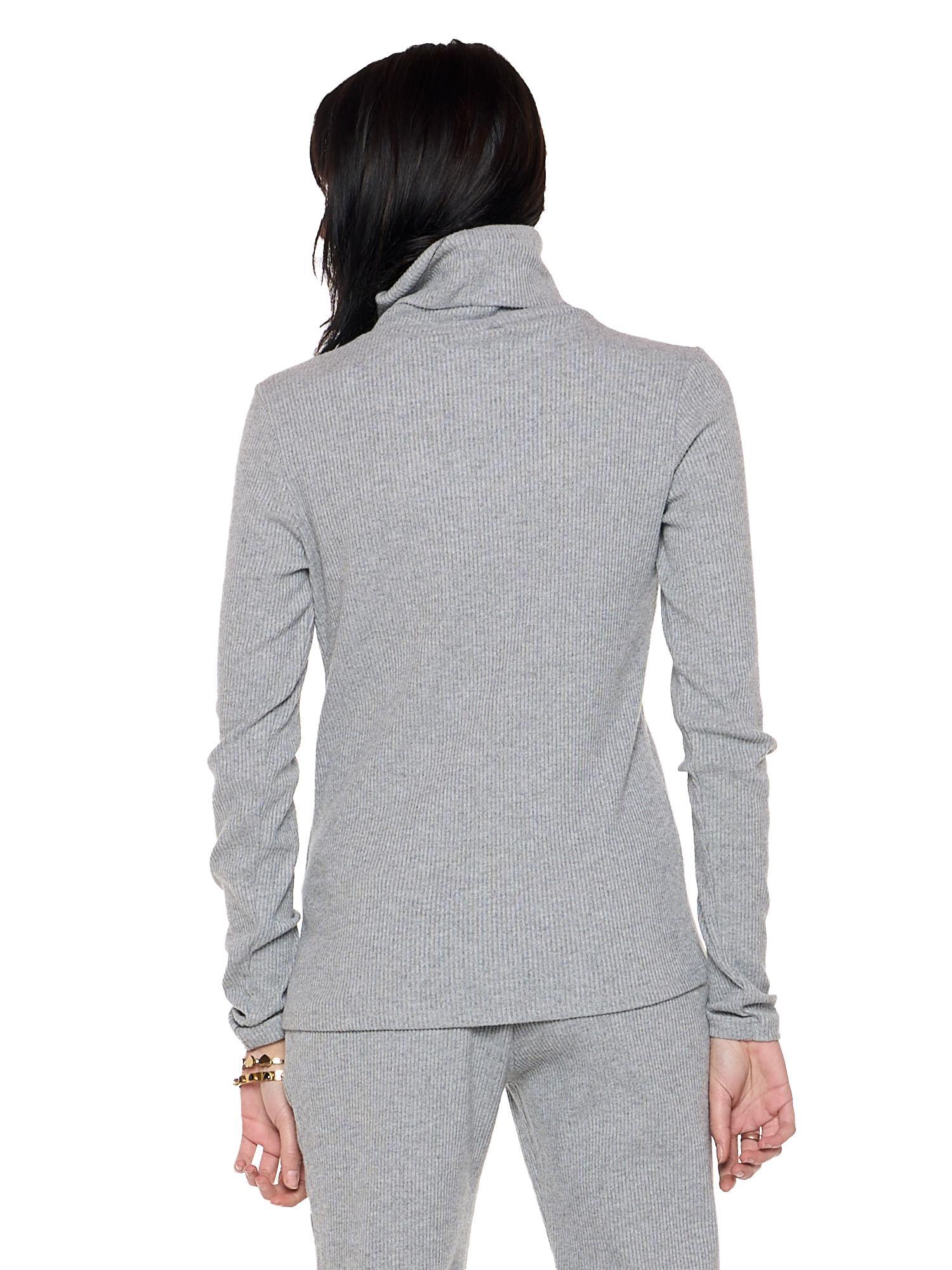 Camiseta de manga larga con cuello alto acanalada "Pearl" para mujer 4/8