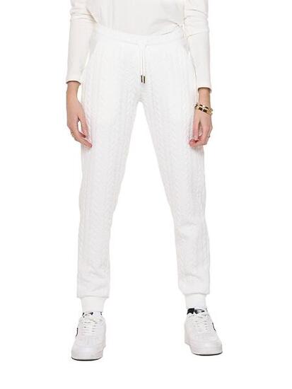 Pantalon femme hiver tressé devant "Relaxed