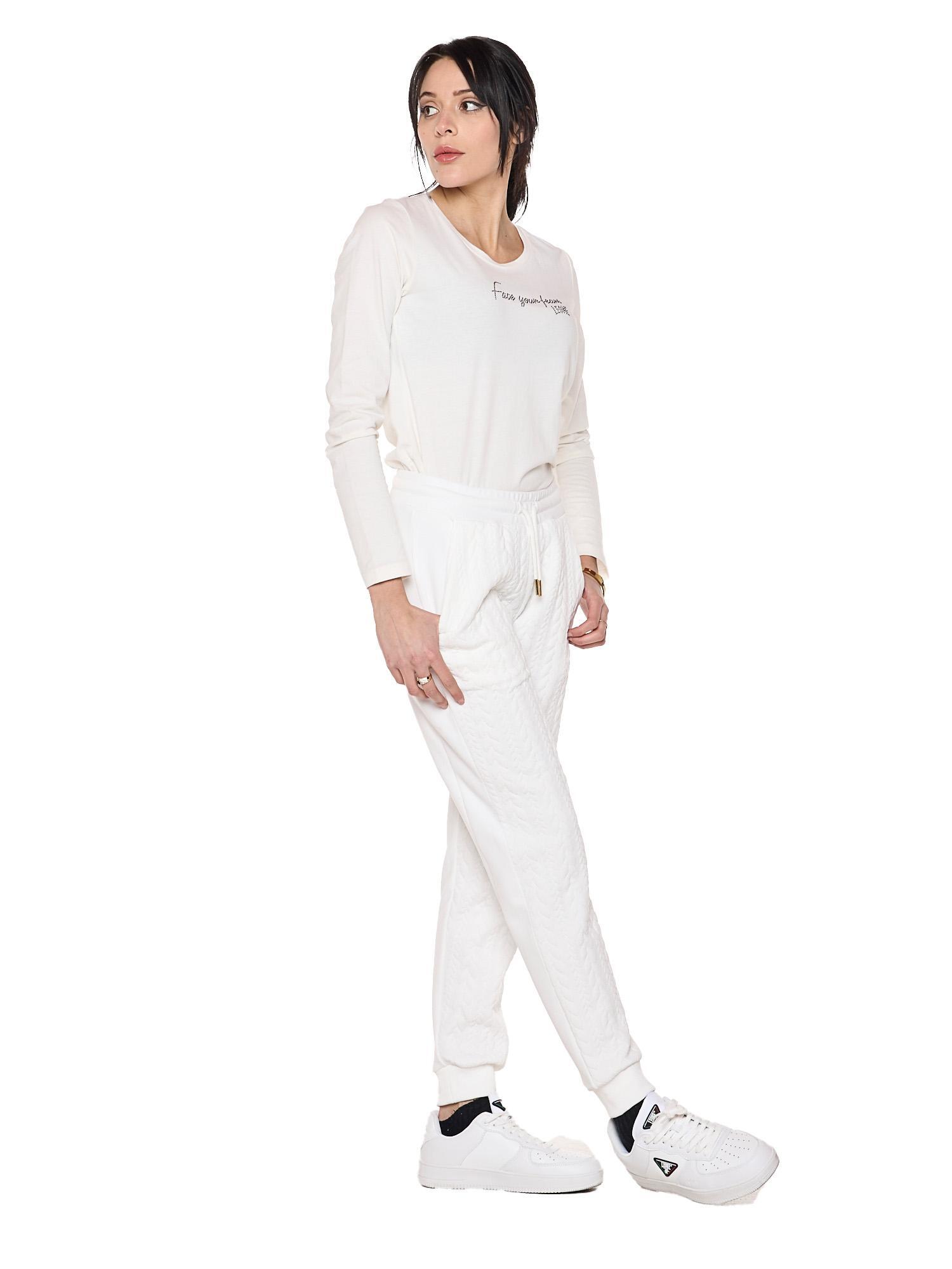 Pantalones de invierno para mujer "relajados" con trenza frontal 3/8