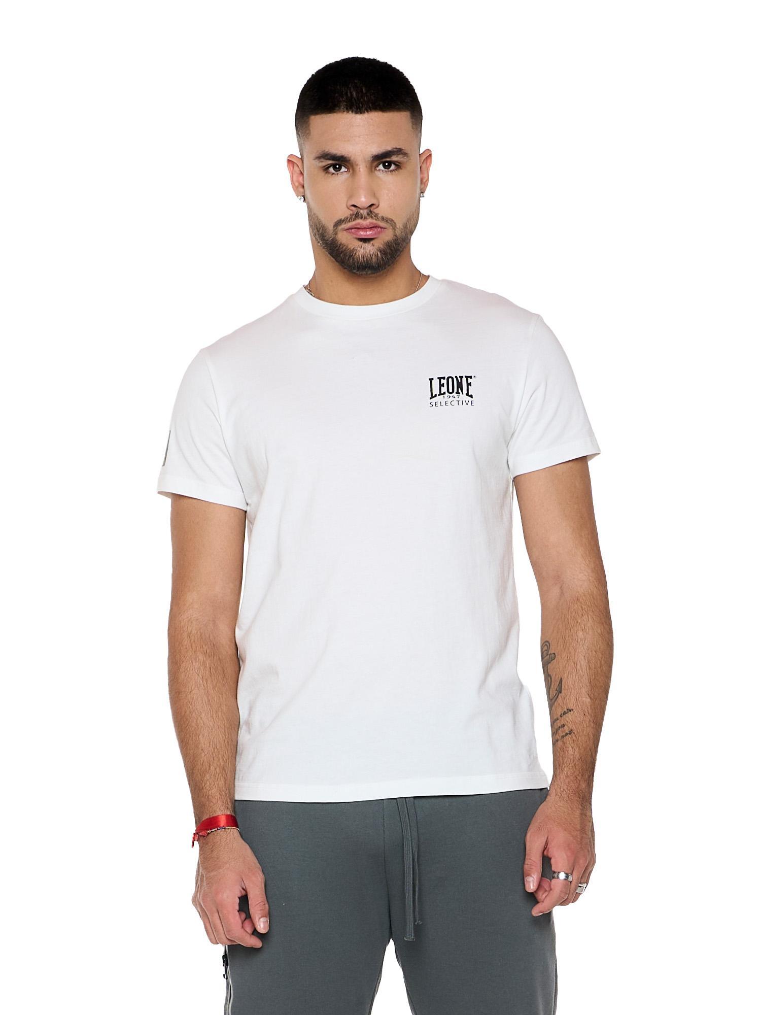 LEONE 1947 APPAREL Camiseta de algodón de manga corta con parche "Selective"