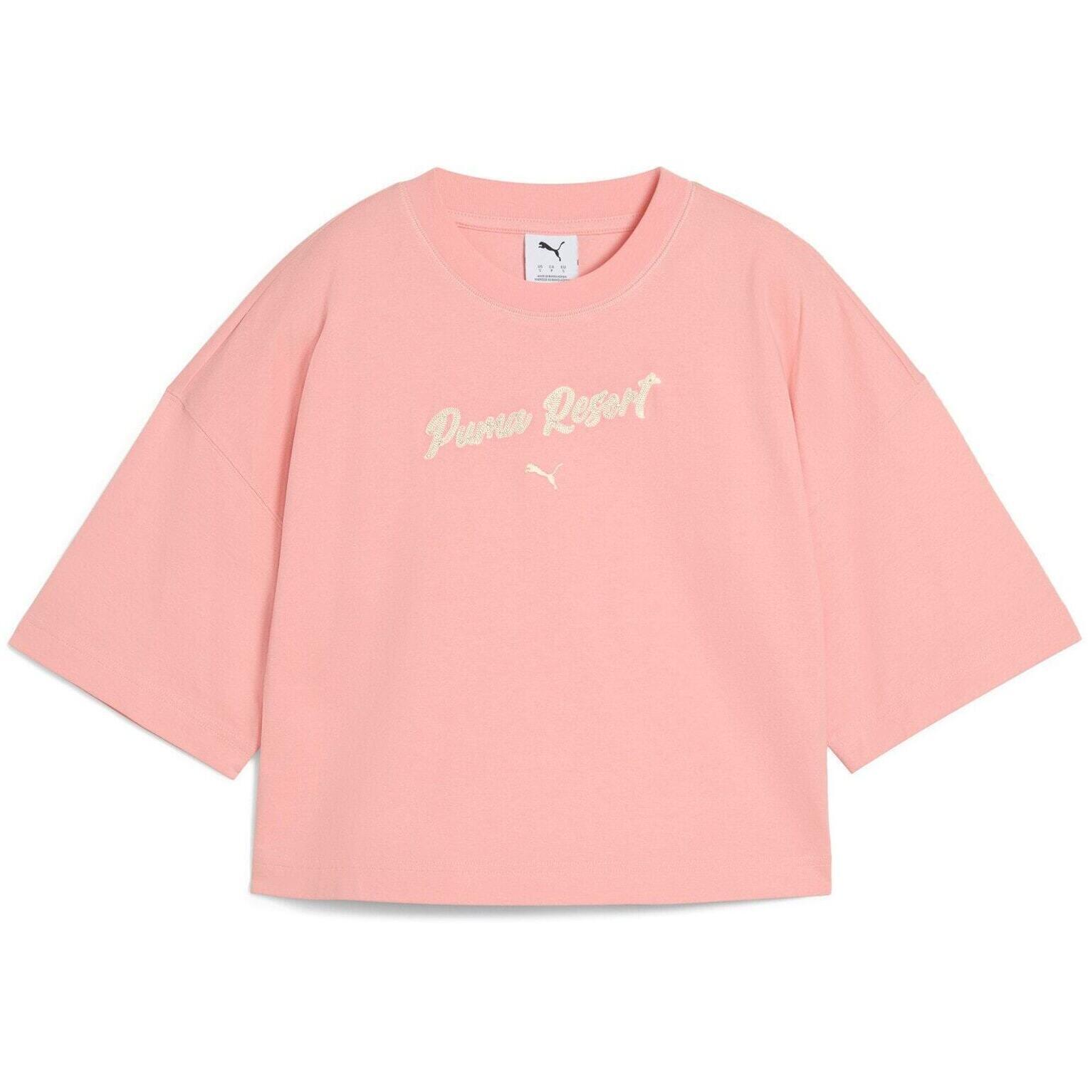 T-shirt Puma Premium Ess Oversized Graphic Tee, Rose, Femmes 4/5
