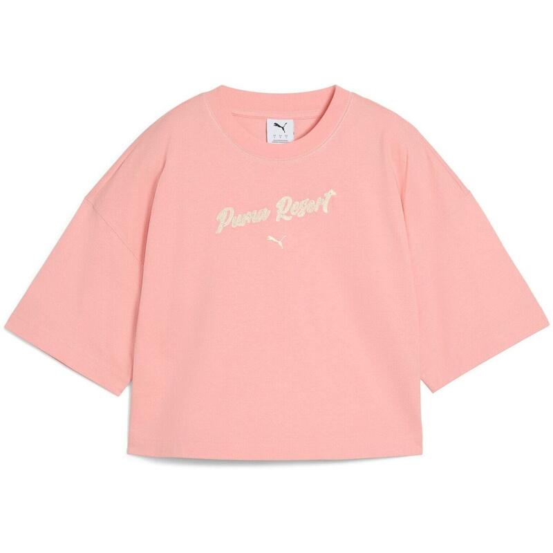 Tricou femei Puma Premium Ess Oversized Graphic Tee, Roz