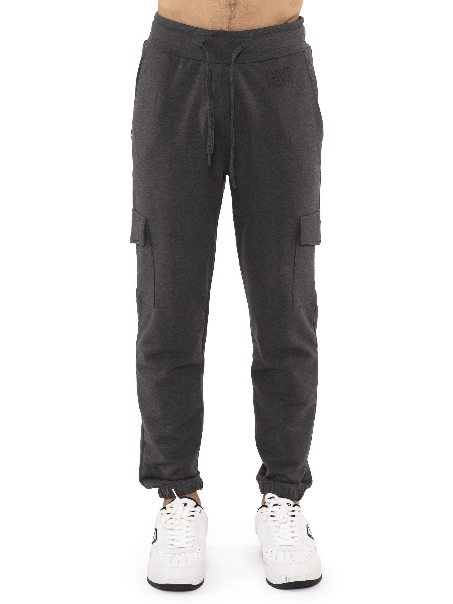 LEONE 1947 APPAREL Heren cargobroek met klein "Basic" logo