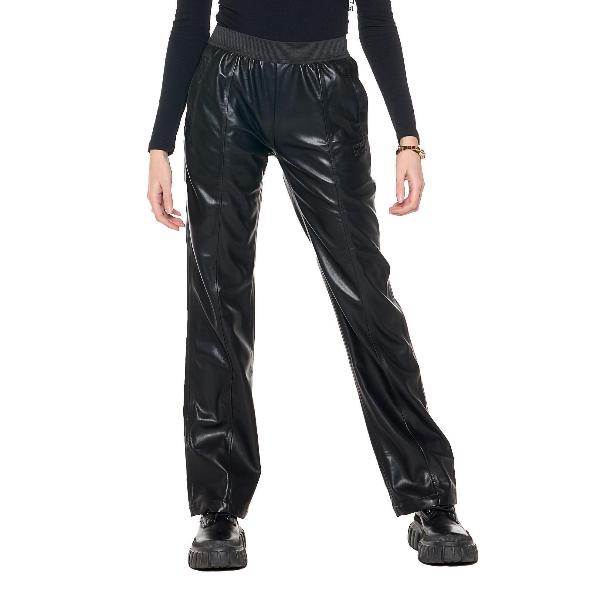 Leone 1947 Apparel - Pantalon Large Femme En Simili Cuir "black Ring" - Pantalons - Noir - 40 M - Decathlon