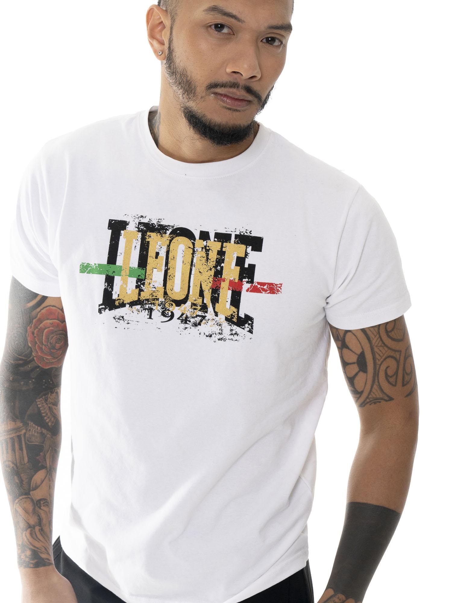 Camiseta de hombre de manga corta con estampado dorado "Authentic Gold" 5/6