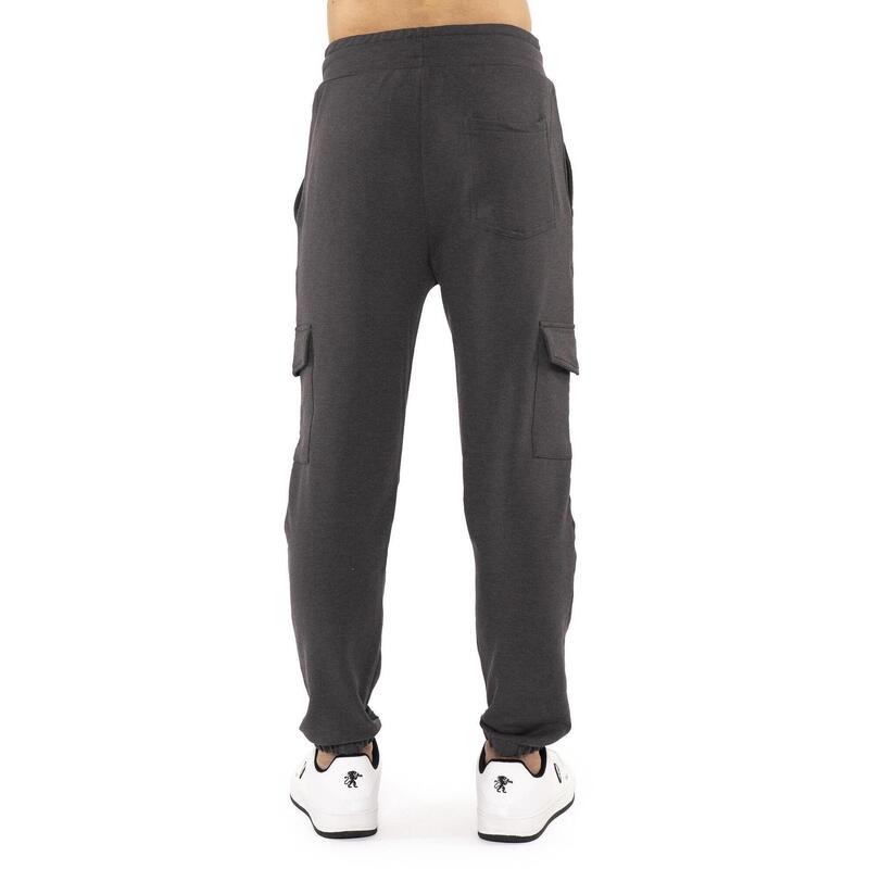 Pantaloni cargo bărbătești cu logo mic „Basic”