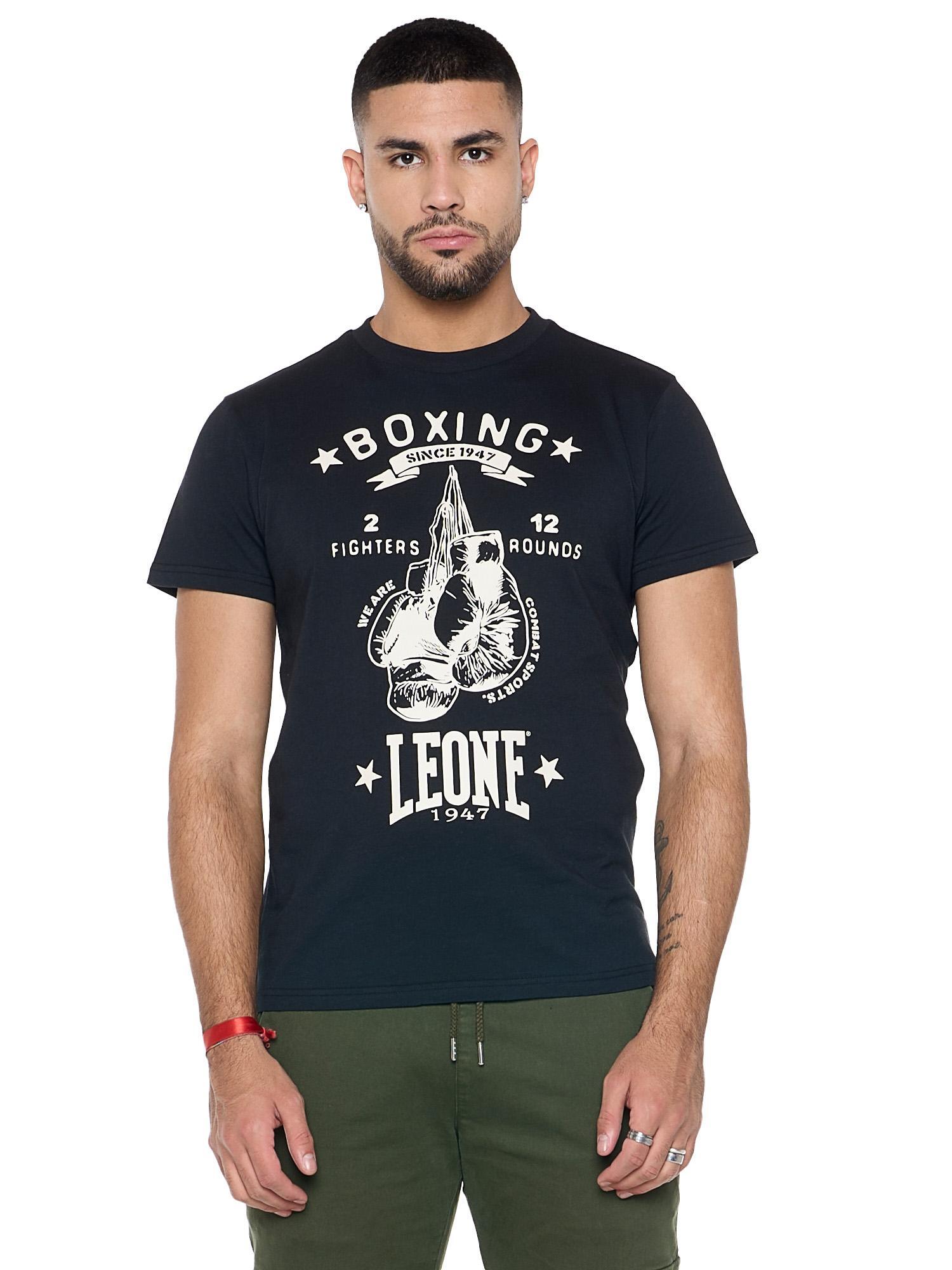 LEONE 1947 APPAREL T-shirt da uomo a maniche corte con guantoni vintage "Metropolitan"