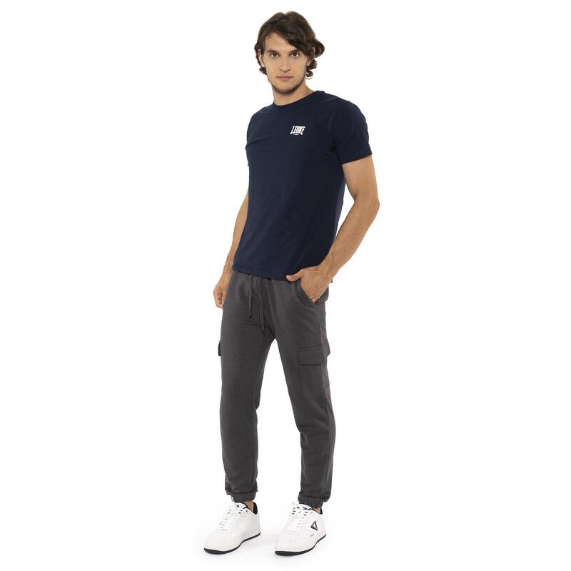 Pantaloni cargo bărbătești cu logo mic „Basic”