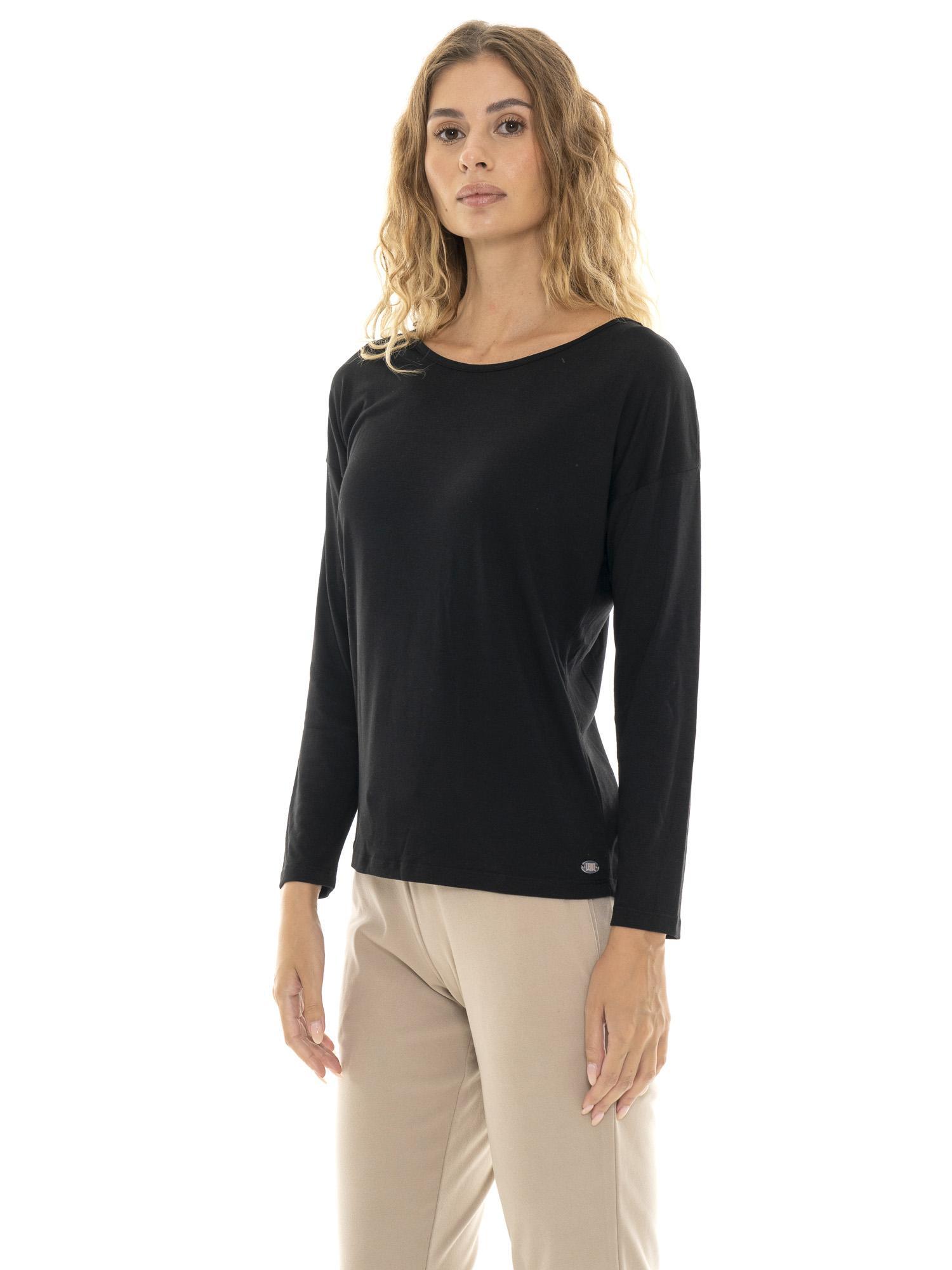 T-shirt da donna a manica lunga con spacco sul retro "Pearl" 2/6
