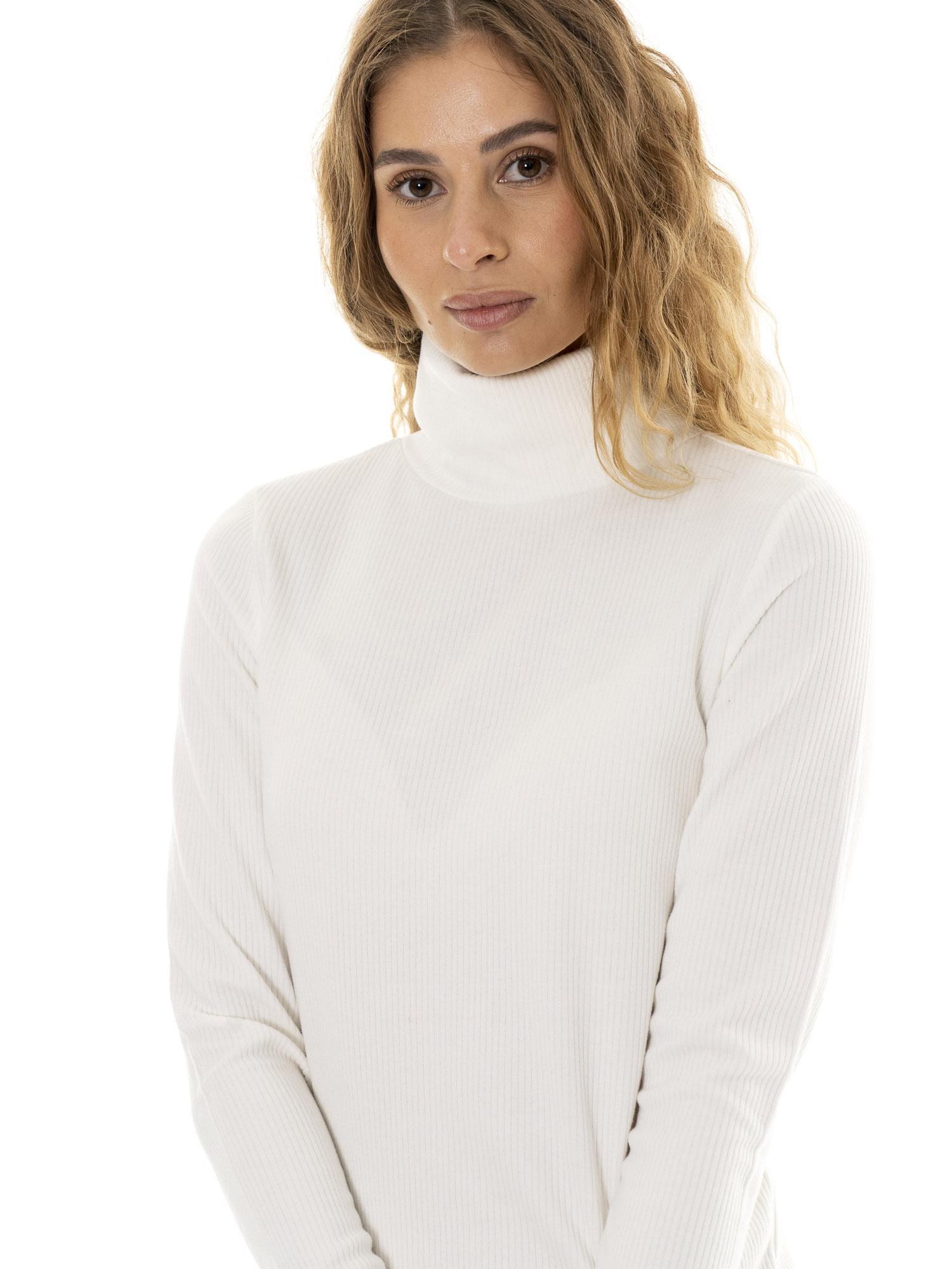 Camiseta feminina de gola alta canelada de manga comprida "Pearl" 5/7