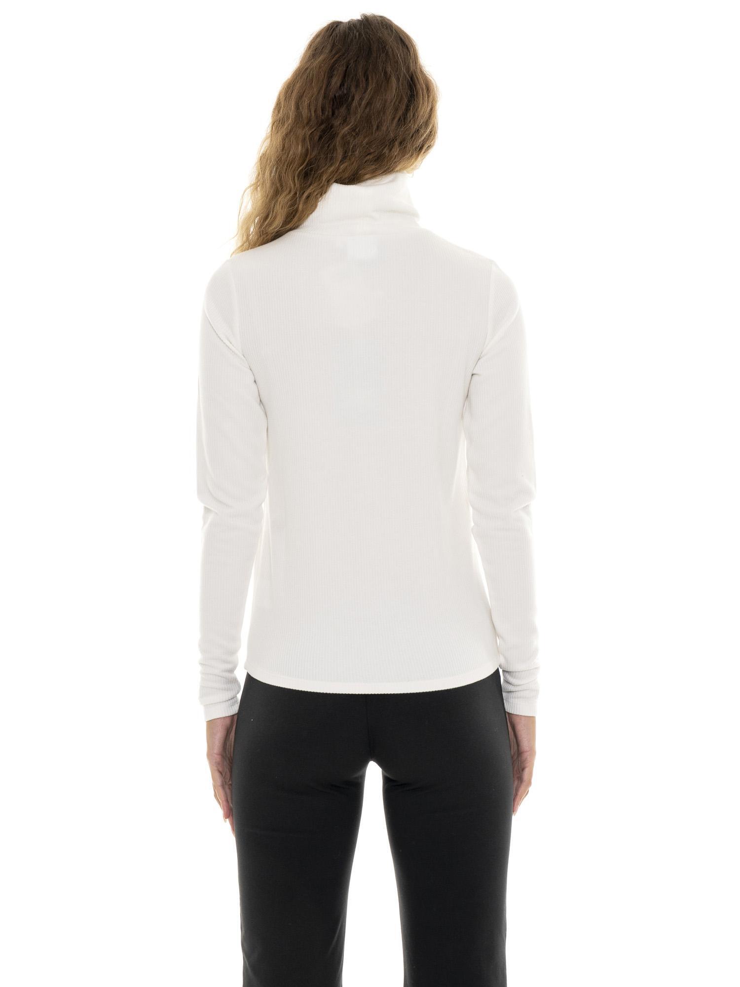 Camiseta feminina de gola alta canelada de manga comprida "Pearl" 4/7