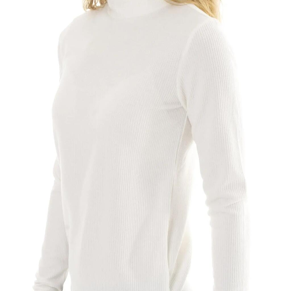 Women's "Pearl" Ribbed Long-Sleeve Turtleneck T-Shirt