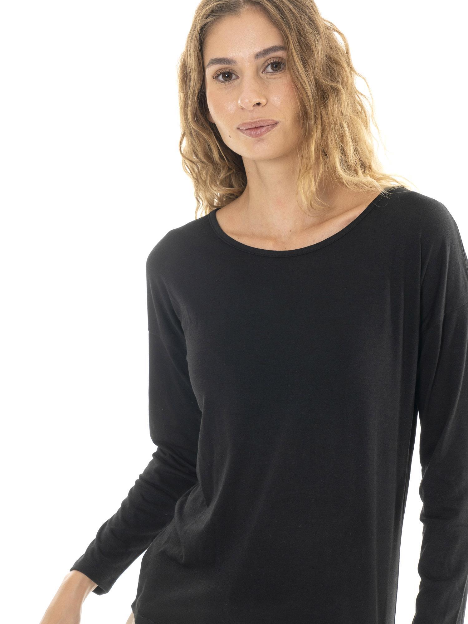 T-shirt da donna a manica lunga con spacco sul retro "Pearl" 5/6