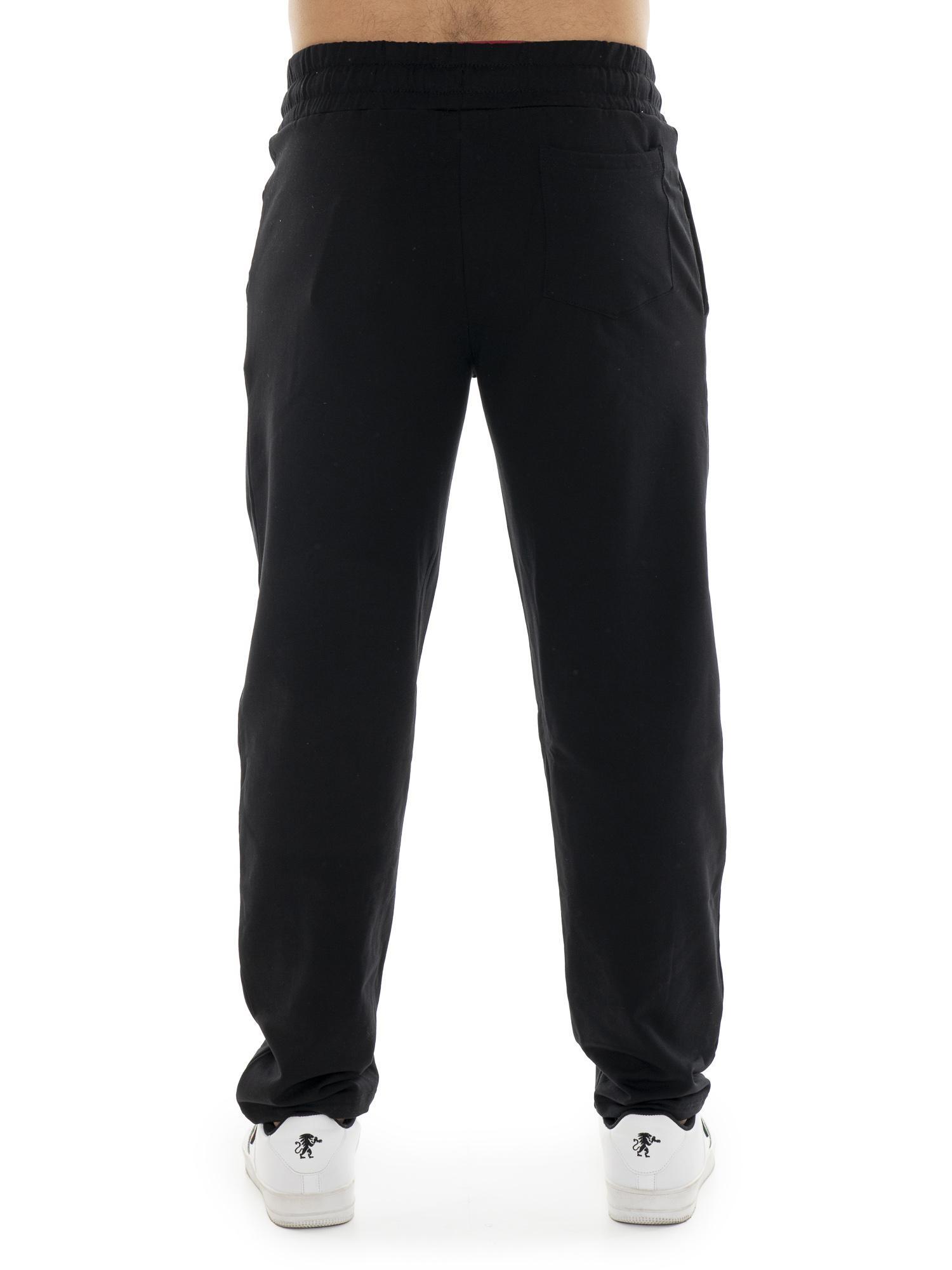 Pantalón de deporte de invierno para hombre sin puños con pequeño logo "Basic" 4/7