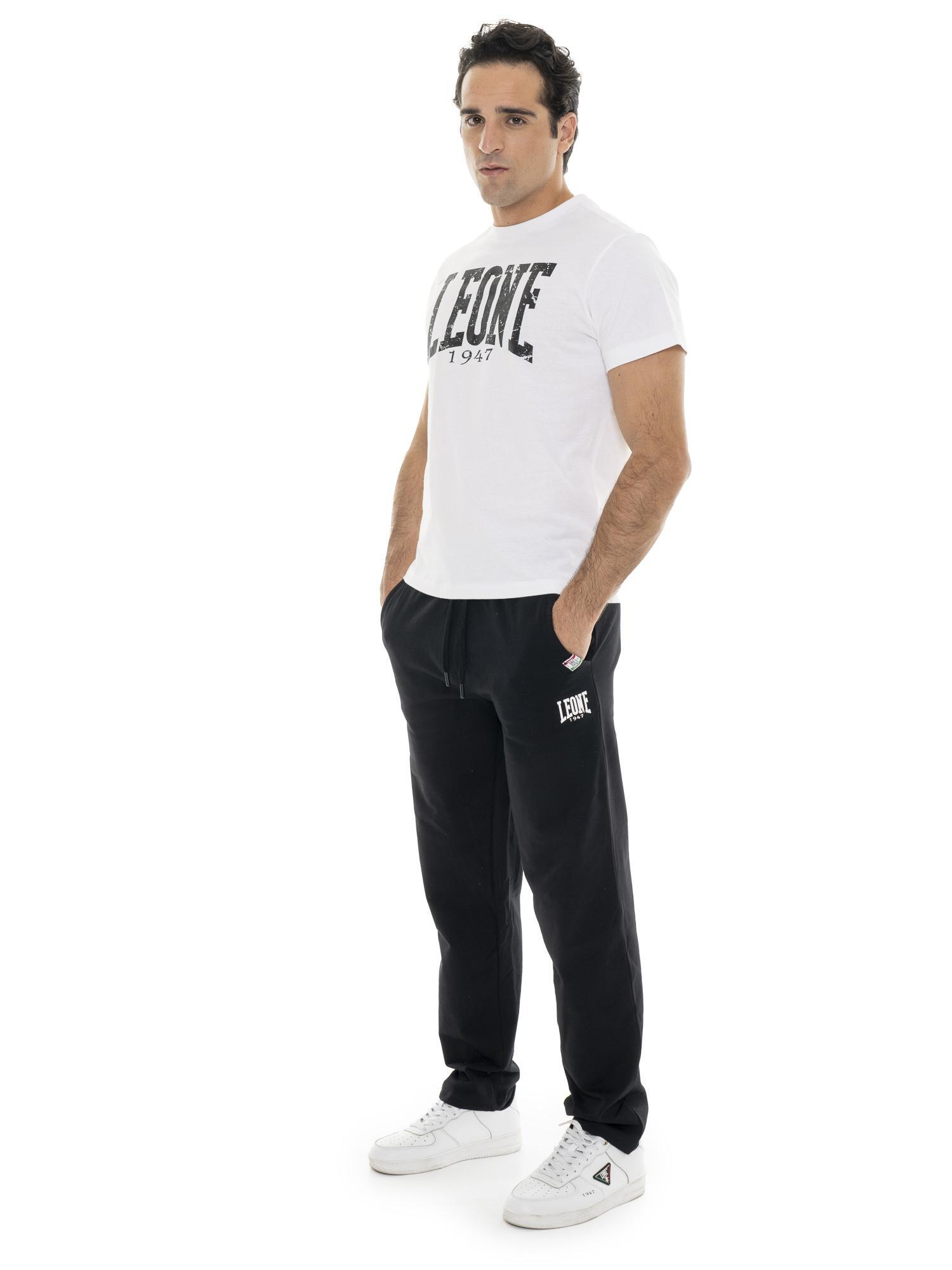 Pantalón de deporte de invierno para hombre sin puños con pequeño logo "Basic" 2/7