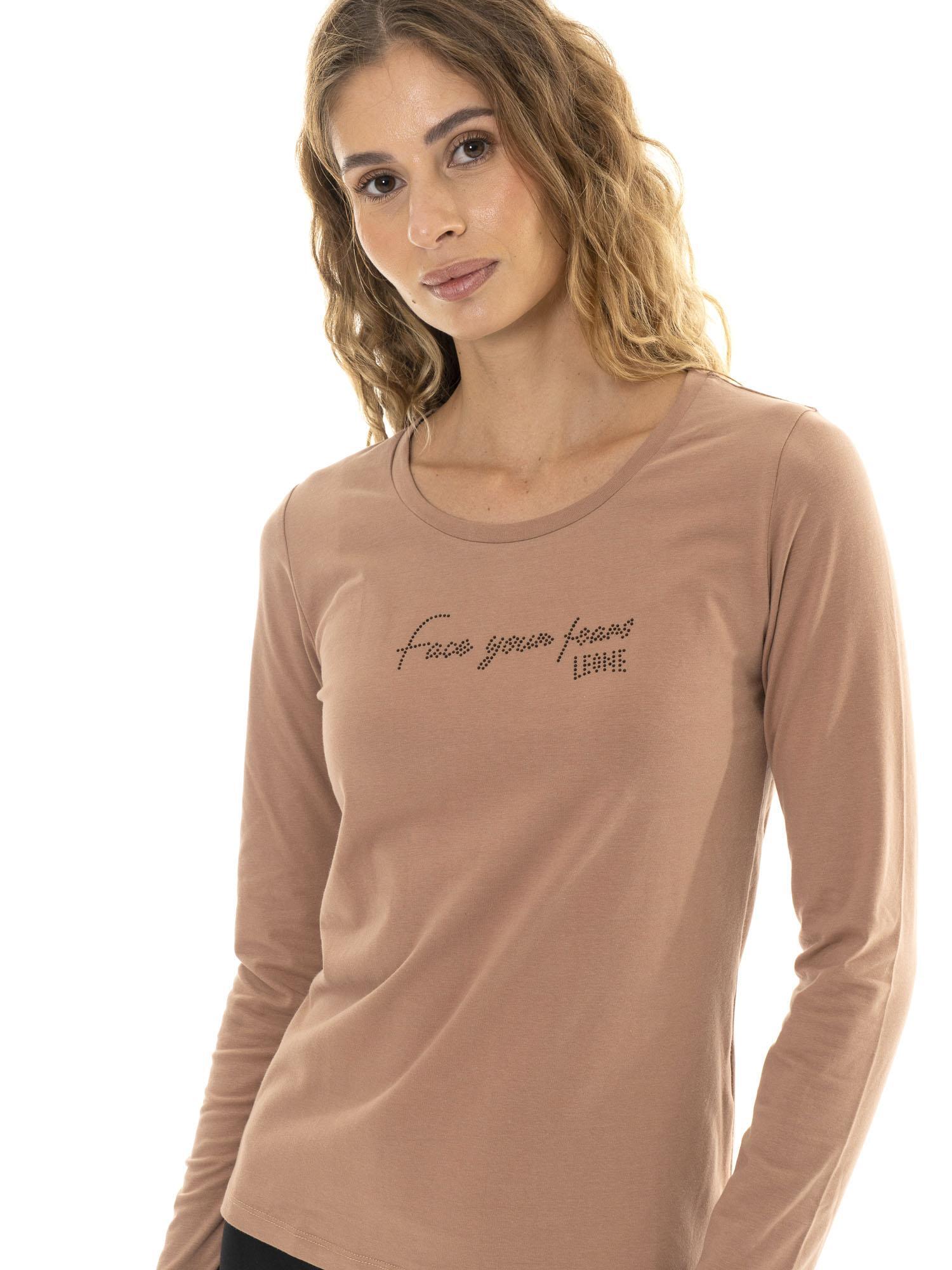 Relaxed dames-T-shirt met lange mouwen 5/7