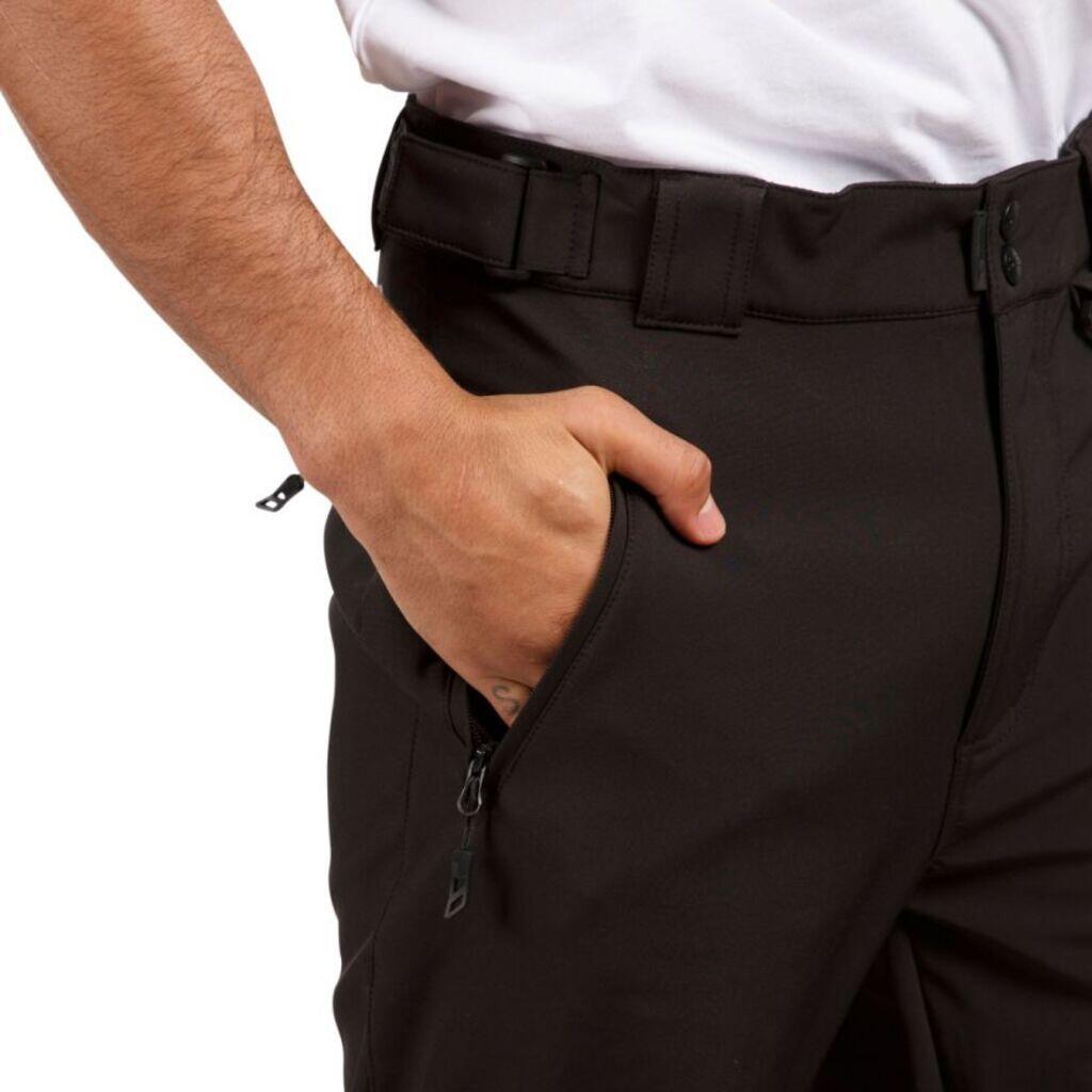 Pantaloni softshell Hemic da uomo Trespass, nero, impermeabilità 2000 mm 4/7