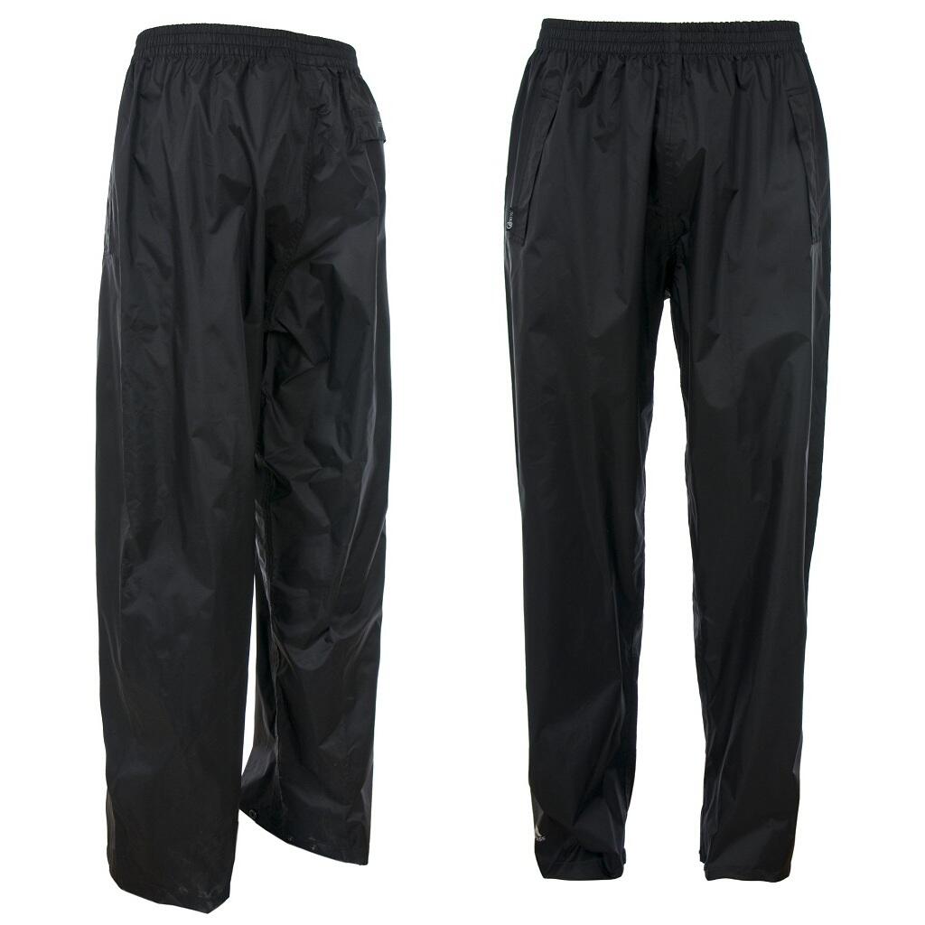 TRESPASS Trespass QIKPAC Unisex Rain Trousers Tres‑Tex 5,000 mm Black