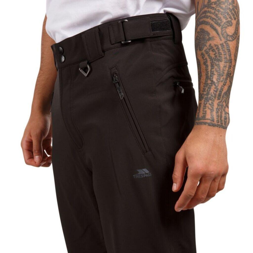 Pantaloni softshell Hemic da uomo Trespass, nero, impermeabilità 2000 mm 3/7