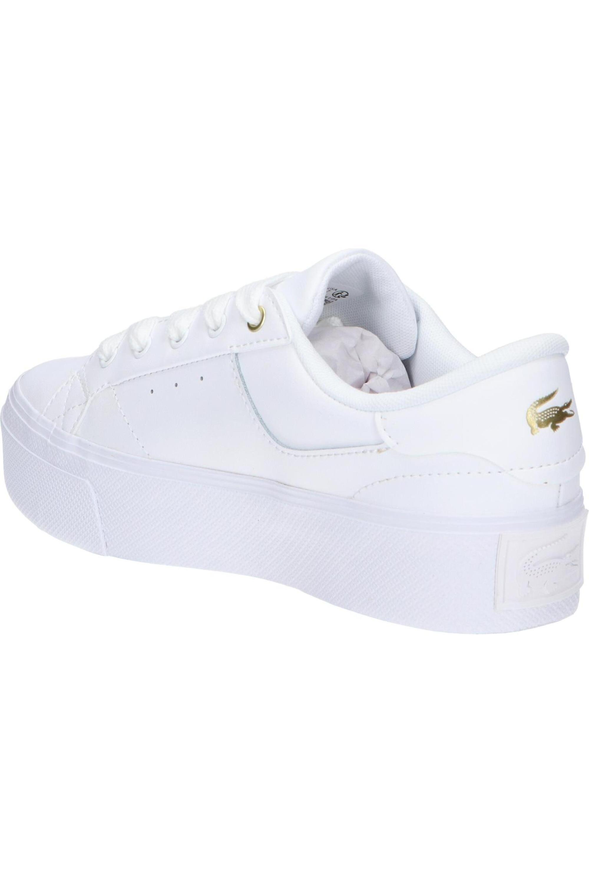 Zapatillas Deportivas de Cuero Ziane Plataforma para Mujer Blanco, Dorado 5/7