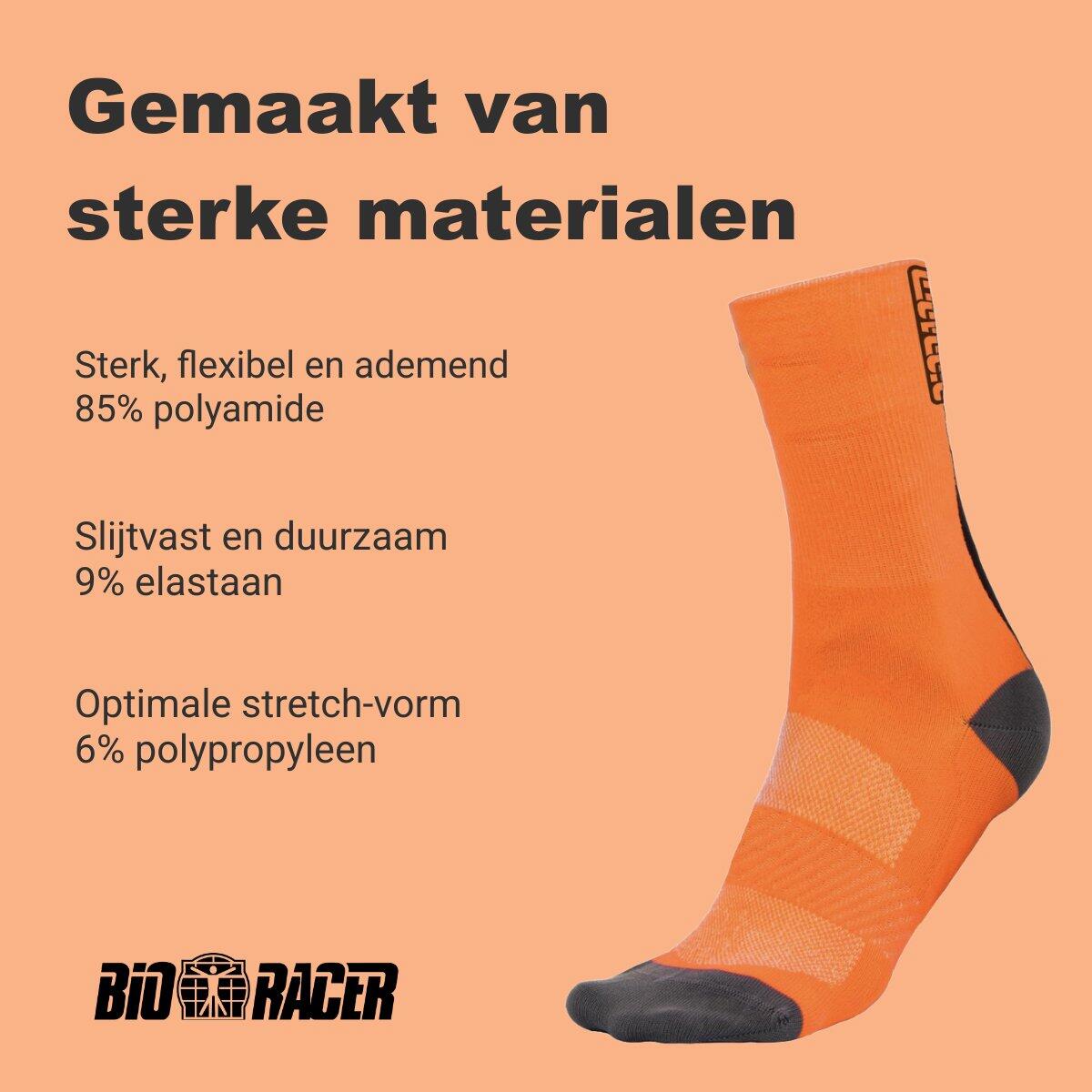 Calcetines Ciclismo Verano Transpirables Unisex - Fluo Naranja 6/7